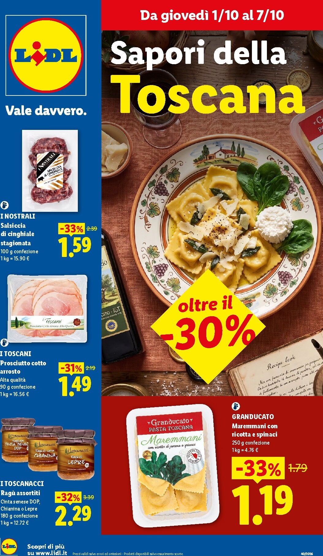 Volantino futuro Lidl - Toscana valido dal giovedì 01/10/2026 al mercoledì 07/10/2026