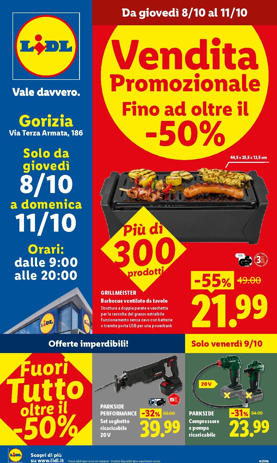 Volantino Lidl - Vendita Promozionale Gorizia per la prossima settimana dal giovedì 08/10/2026 al domenica 11/10/2026