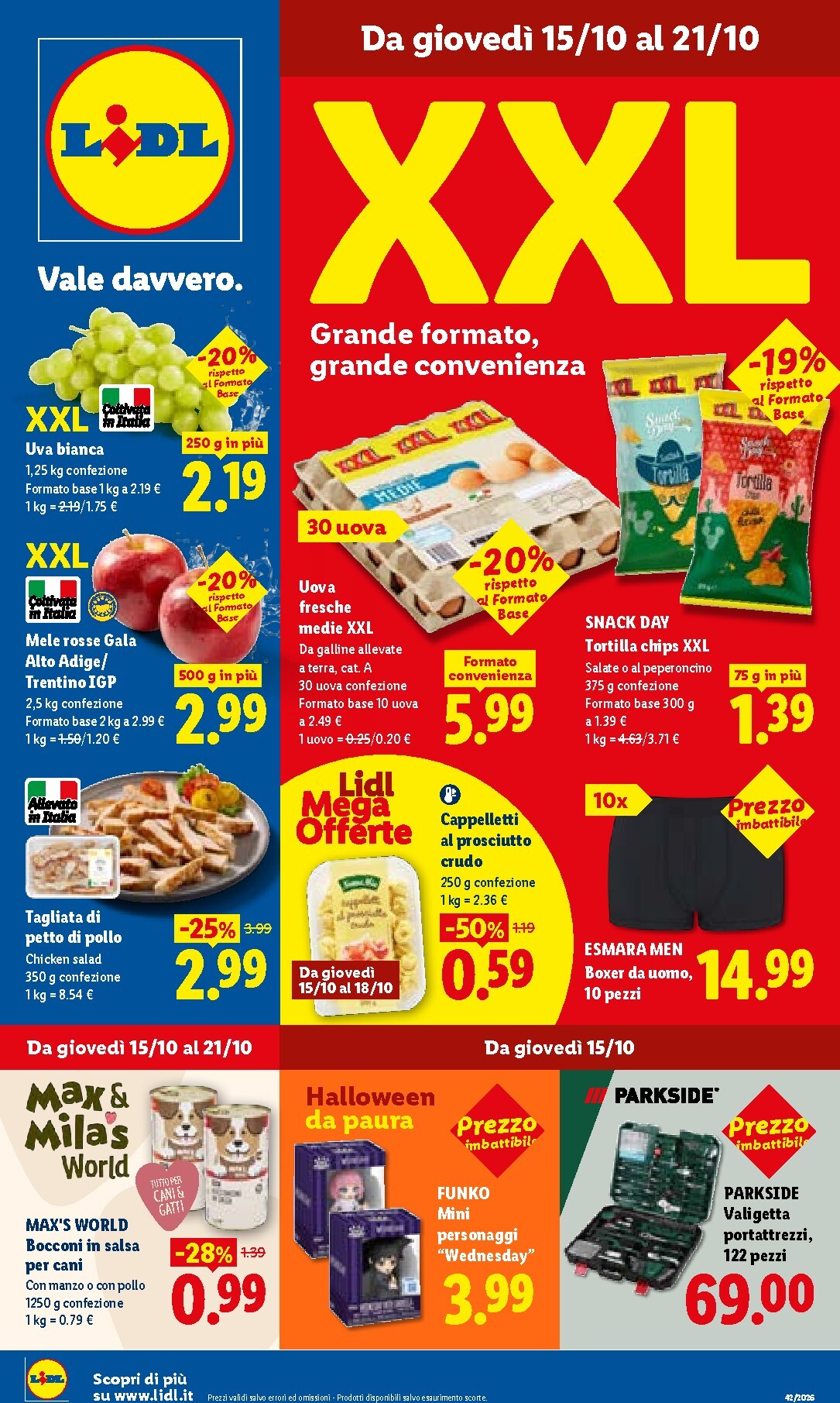 Volantino Lidl per la prossima settimana dal giovedì 15/10/2026 al mercoledì 21/10/2026