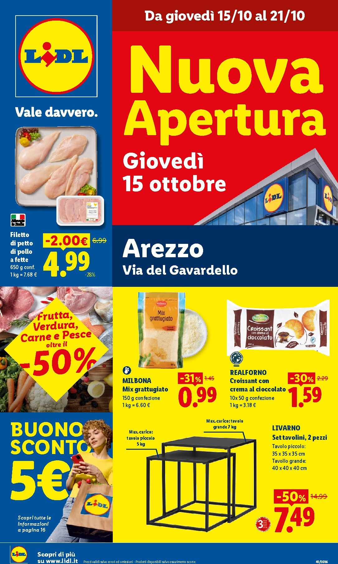 Volantino Lidl - Nuova apertura Arezzo per la prossima settimana dal giovedì 15/10/2026 al mercoledì 21/10/2026