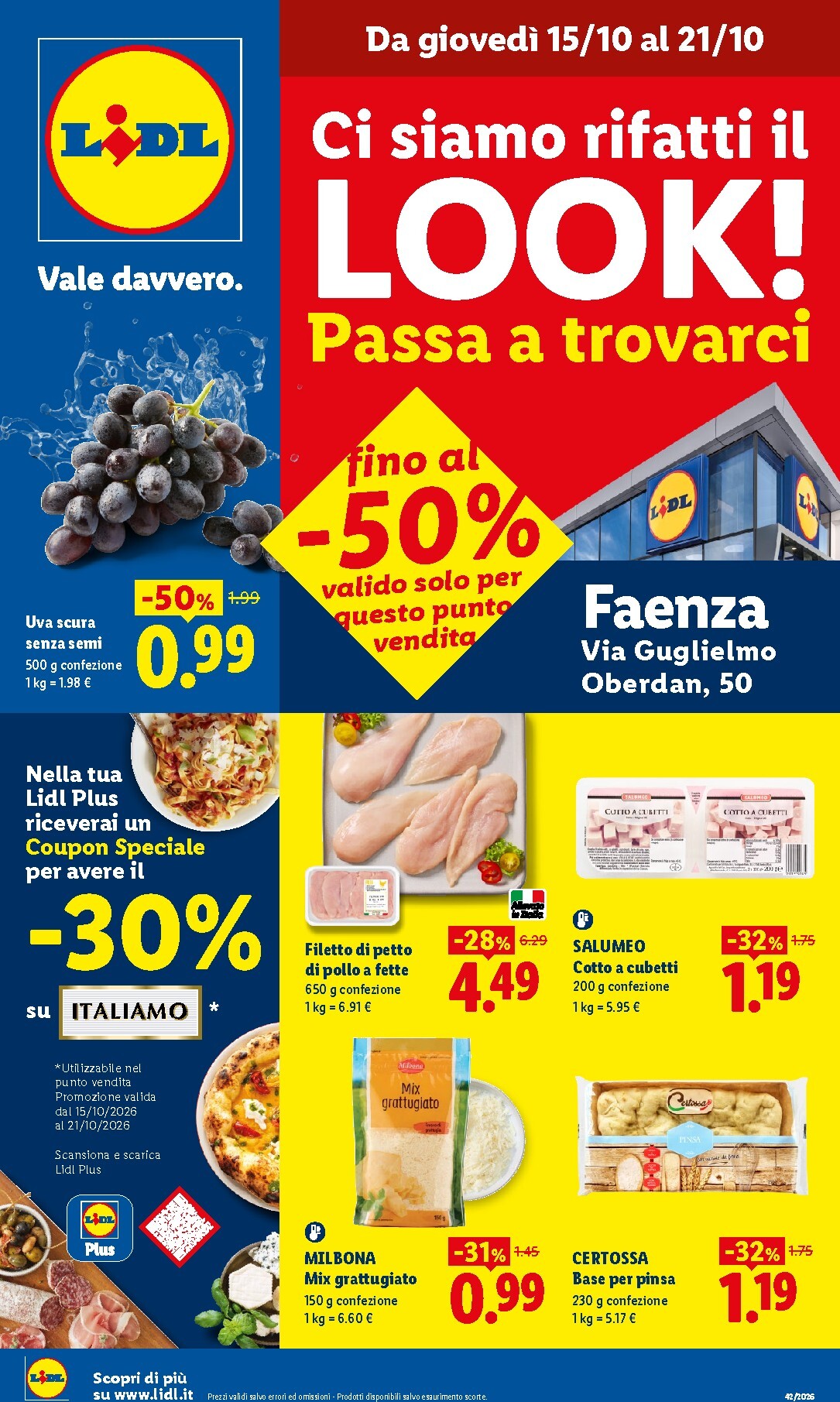 Volantino Lidl - Ci siamo rifatti il look - Faenza per la prossima settimana dal giovedì 15/10/2026 al mercoledì 21/10/2026