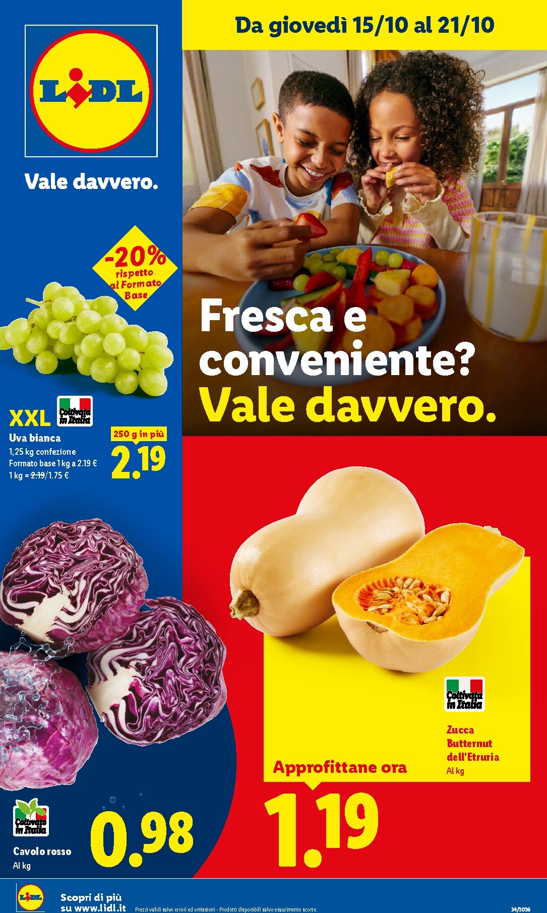 Volantino Lidl - Fresca e conveniente per la prossima settimana dal giovedì 15/10/2026 al mercoledì 21/10/2026