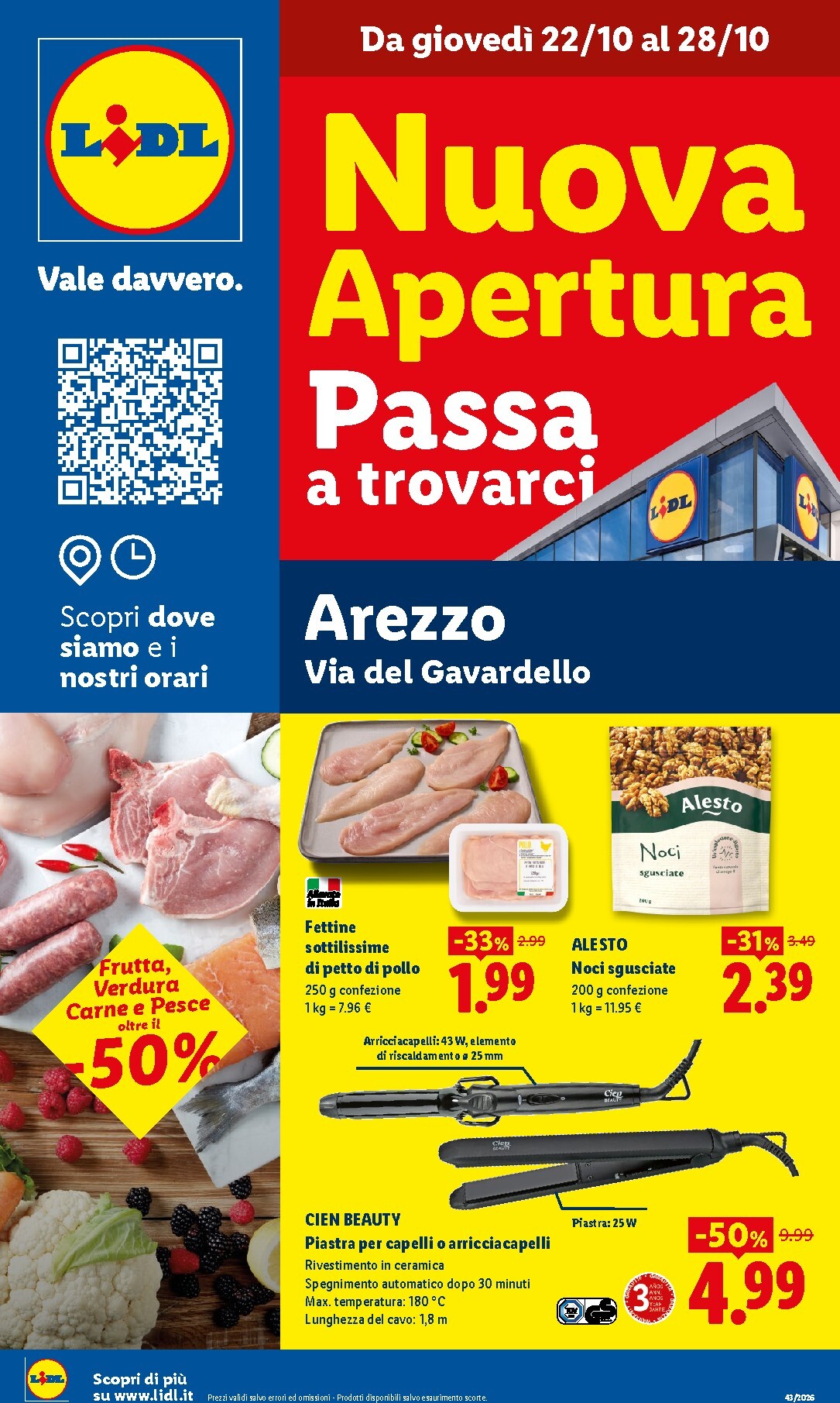 Volantino Lidl - Nuova apertura Arezzo per la prossima settimana dal giovedì 22/10/2026 al mercoledì 28/10/2026