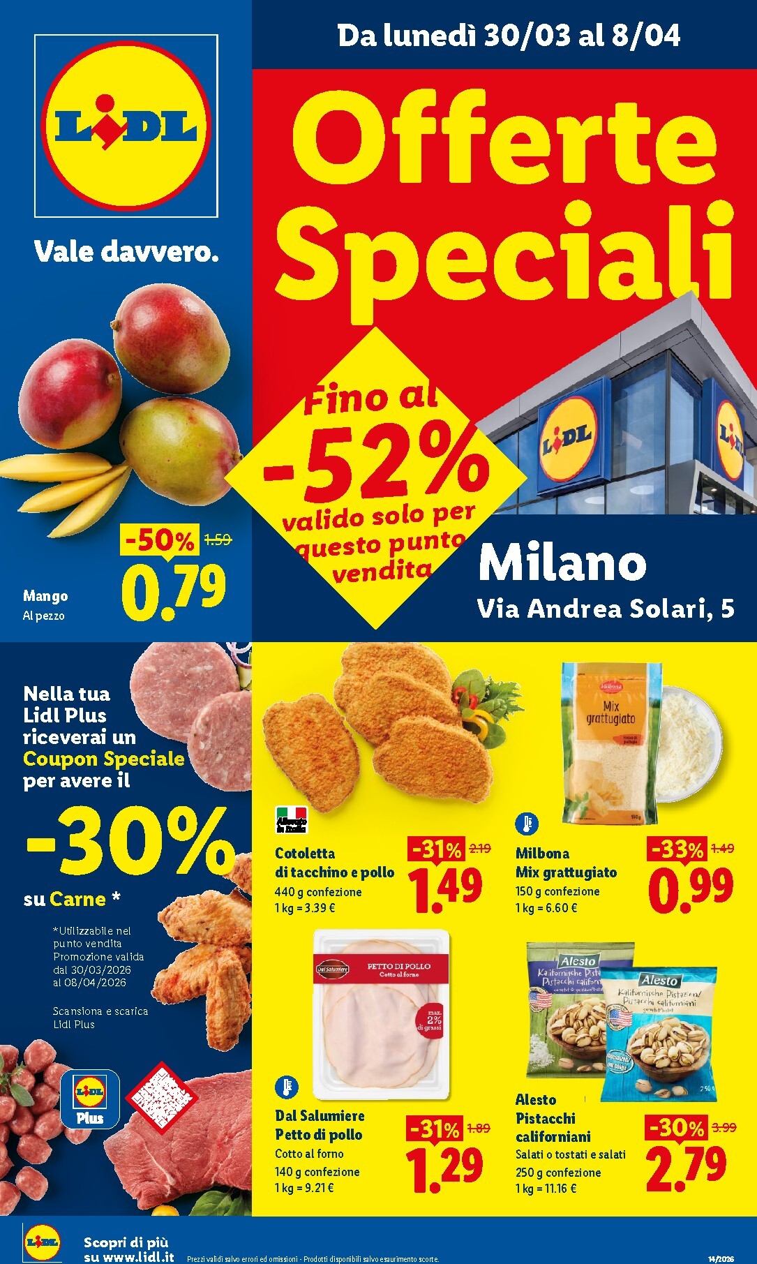 Volantino Lidl - Milano Via Solari valido dal 30/03/2026 al 08/04/2026