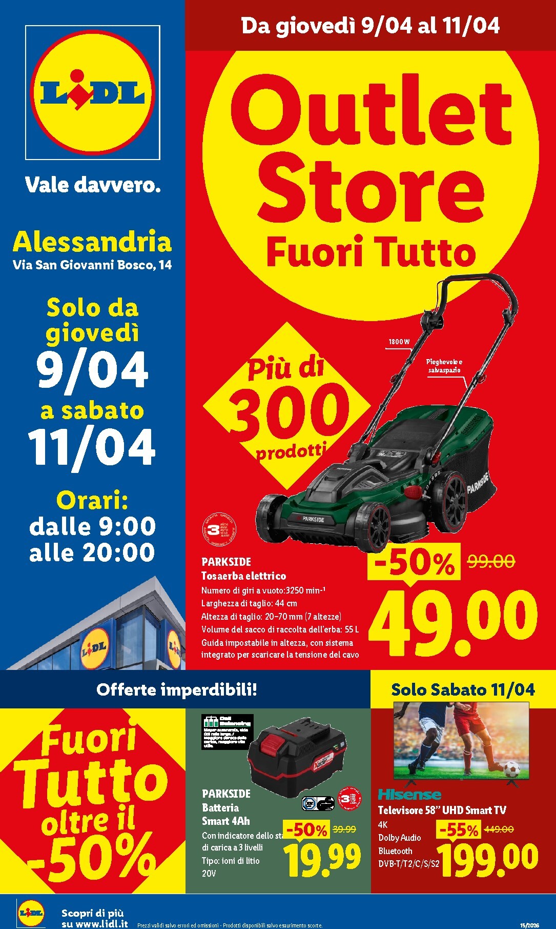 Volantino Lidl - Alessandria valido dal 09/04/2026 al 11/04/2026