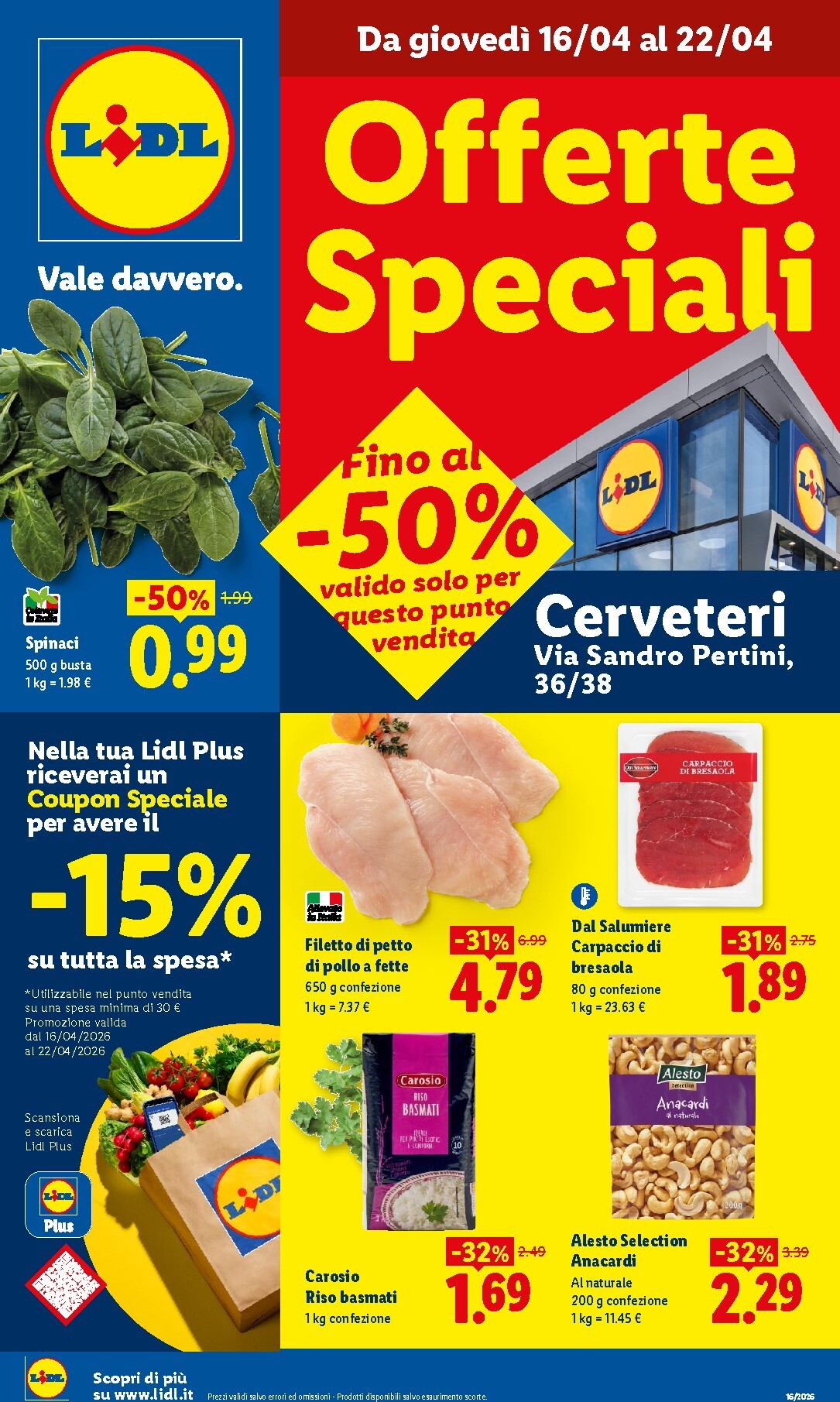 Volantino futuro Lidl - Offerte Speciali Cerveteri valido dal giovedì 16/04/2026 al mercoledì 22/04/2026