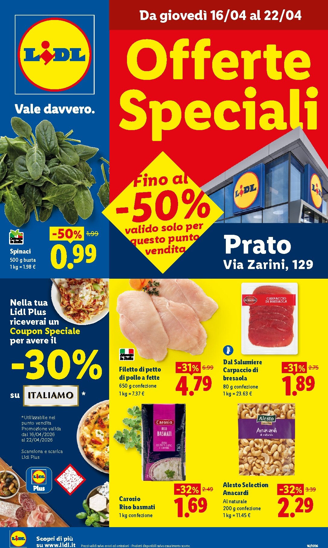 Volantino attuale di Lidl - Prato valido dal giovedì 16/04/2026 al mercoledì 22/04/2026
