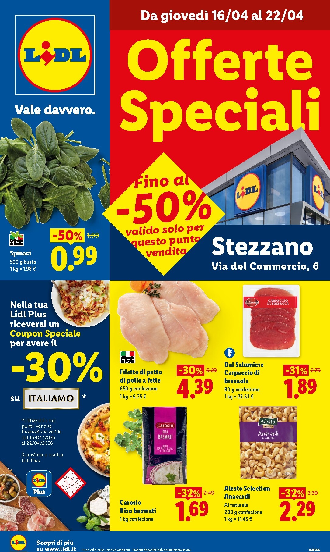 Volantino attuale di Lidl - Stezzano valido dal giovedì 16/04/2026 al mercoledì 22/04/2026