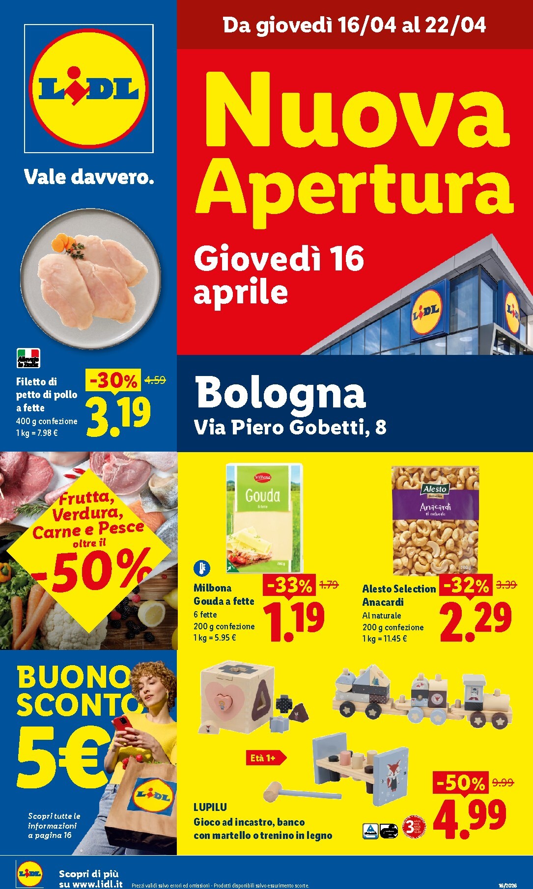Volantino attuale di Lidl - Bologna valido dal giovedì 16/04/2026 al mercoledì 22/04/2026
