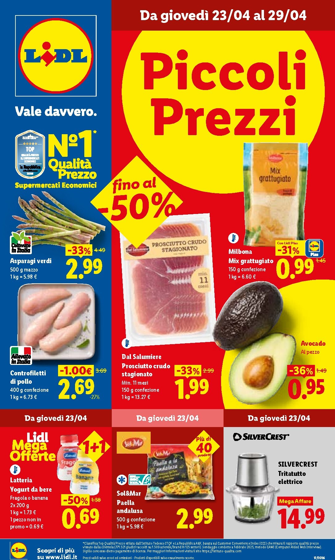 Volantino Lidl per la prossima settimana dal giovedì 23/04/2026 al mercoledì 29/04/2026