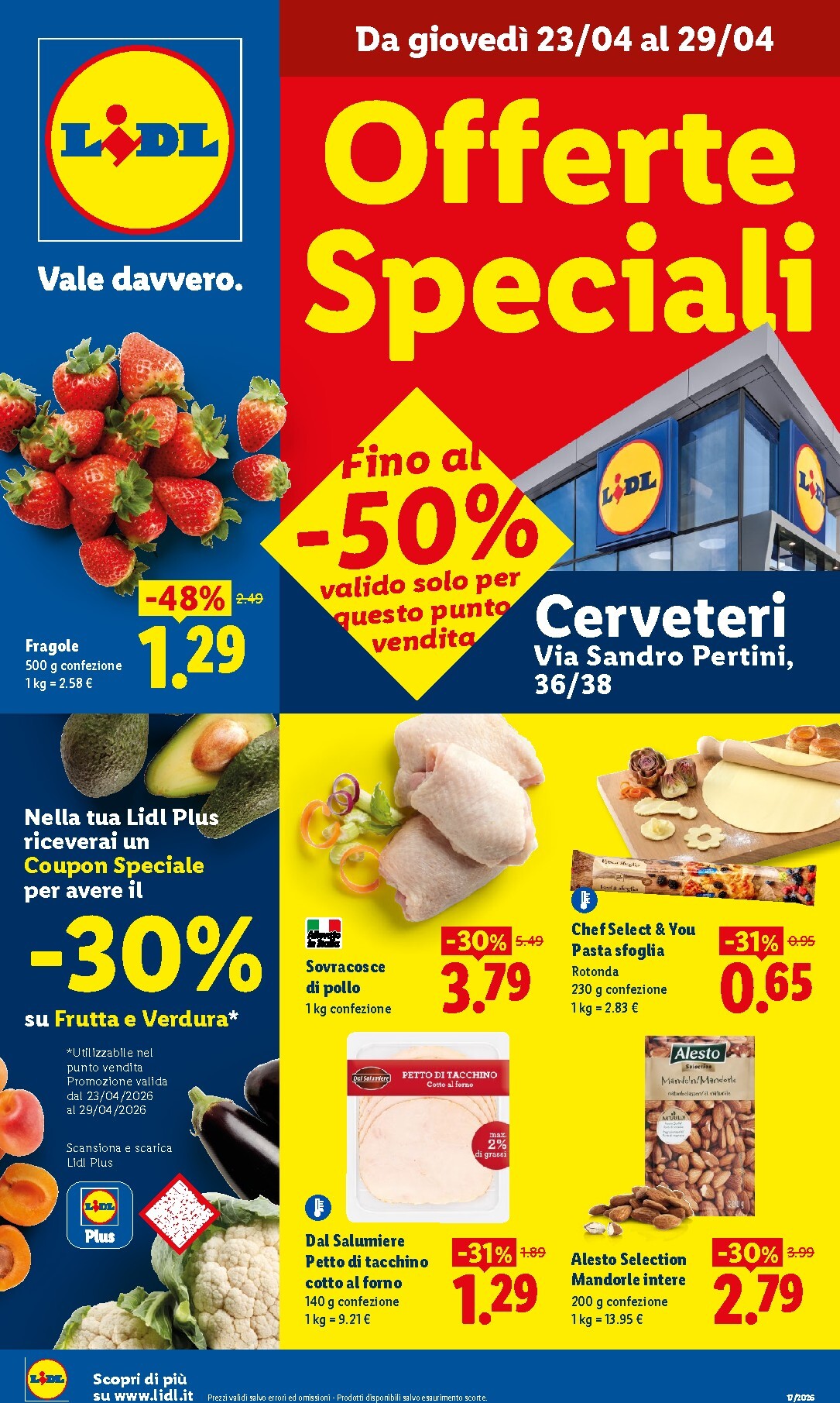 Volantino attuale di Lidl - Cerveteri valido dal giovedì 23/04/2026 al mercoledì 29/04/2026