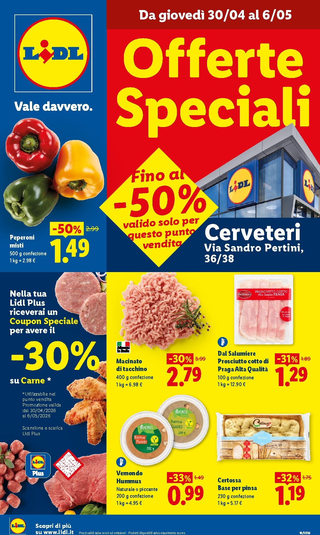 Volantino attuale di Lidl - Cerveteri valido dal giovedì 30/04/2026 al mercoledì 06/05/2026