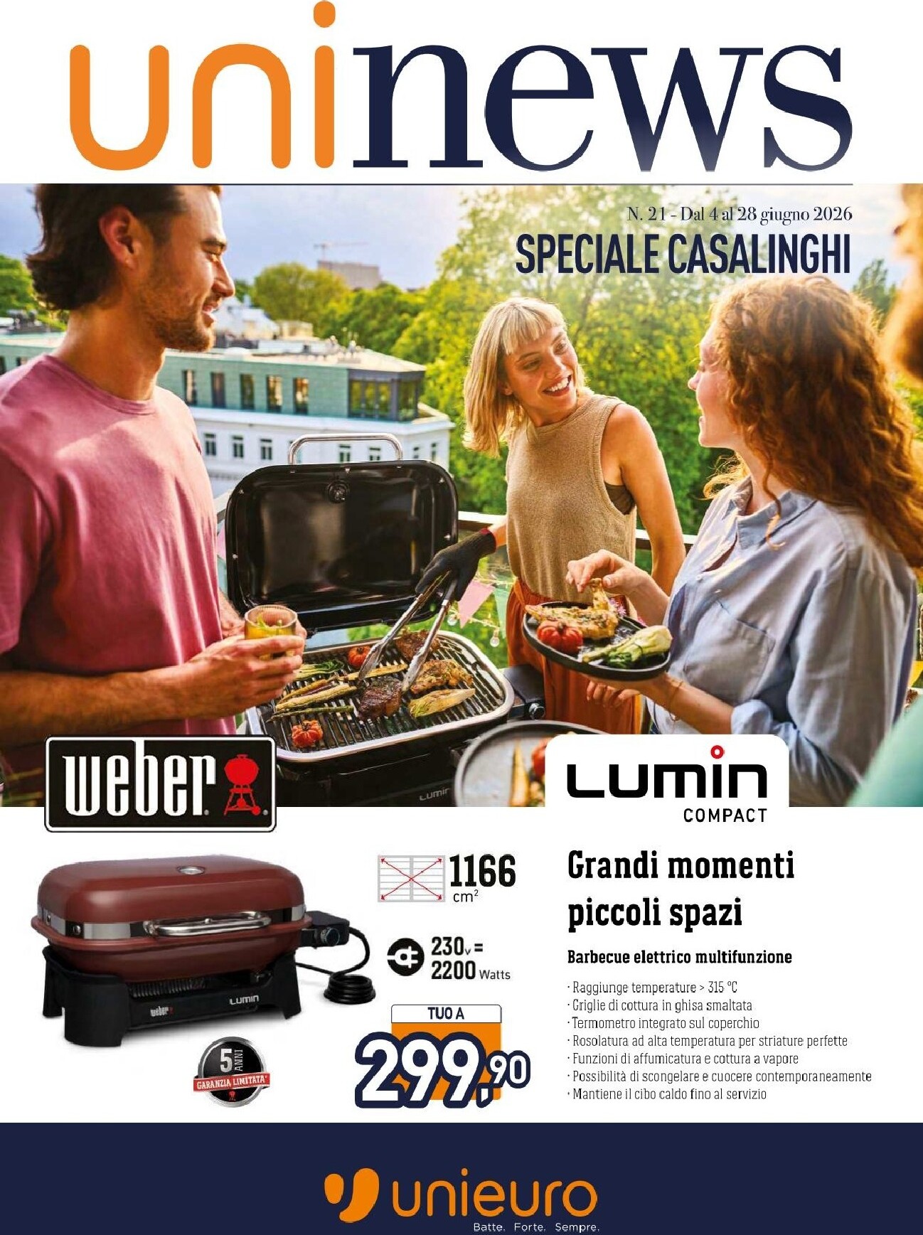 Volantino attuale di Unieuro - Speciale Casalinghi valido dal giovedì 04/06/2026 al domenica 28/06/2026