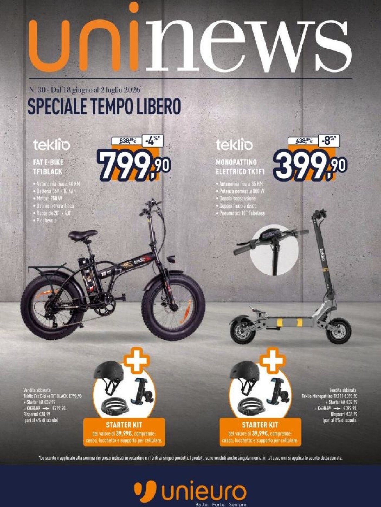 Volantino attuale di Unieuro - Speciale Tempo Libero valido dal giovedì 18/06/2026 al giovedì 02/07/2026