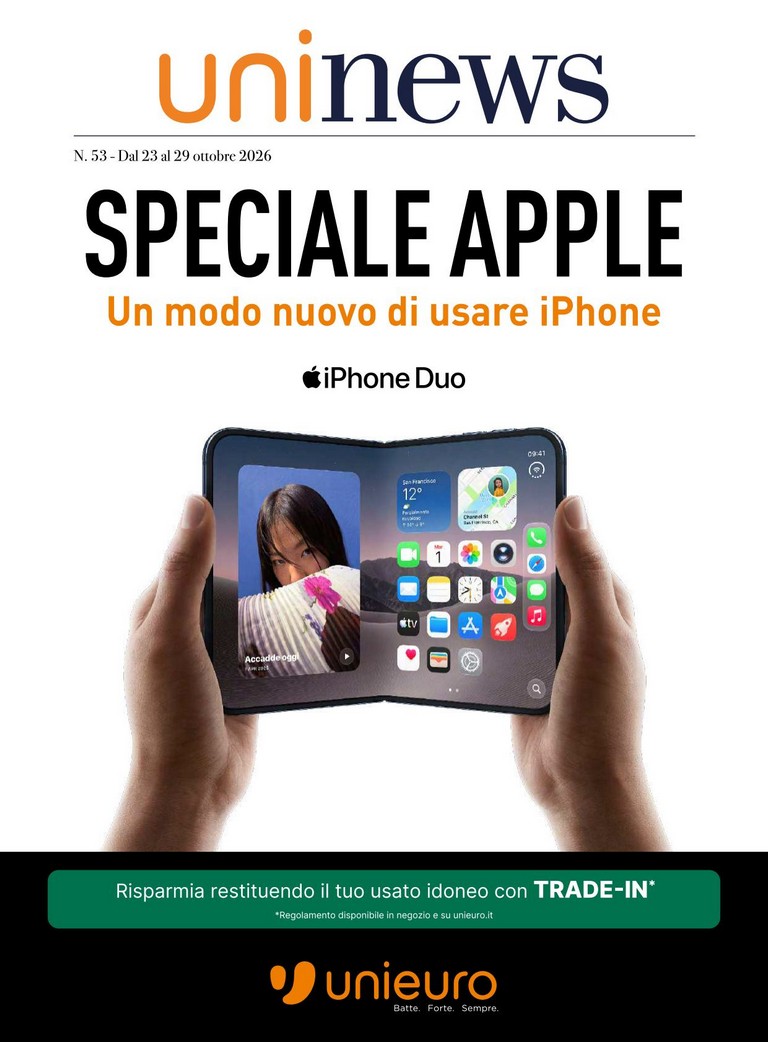 Volantino attuale di Unieuro - Speciale Apple valido dal venerdì 23/10/2026 al giovedì 29/10/2026