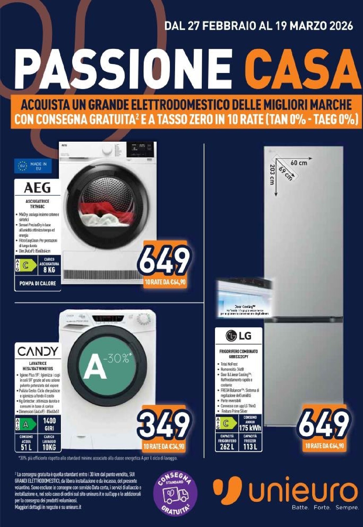 Volantino Unieuro valido dal 27/02/2026 al 19/03/2026