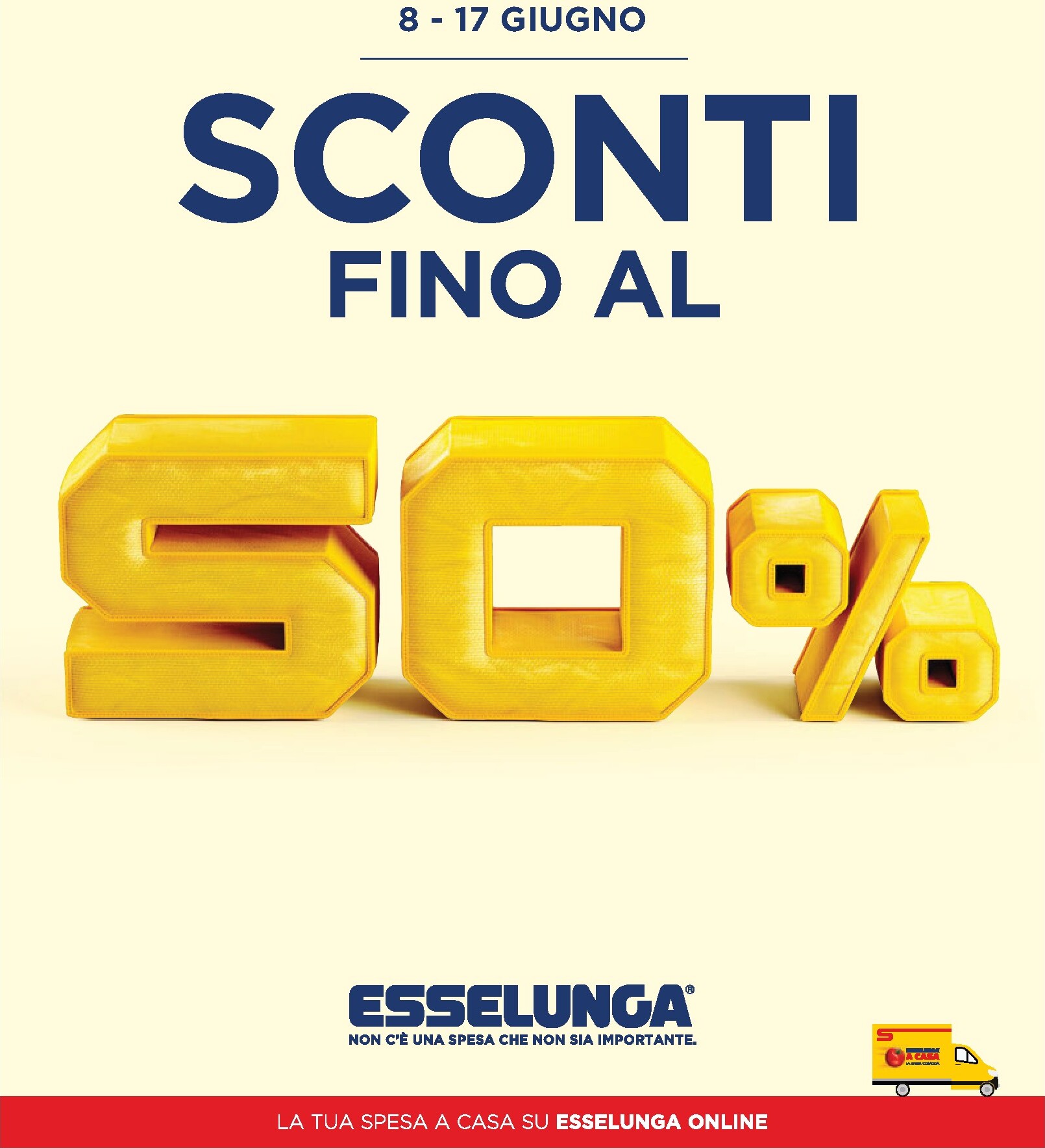 Volantino attuale di Esselunga - Sconti fino al 50% valido dal lunedì 08/06/2026 al mercoledì 17/06/2026