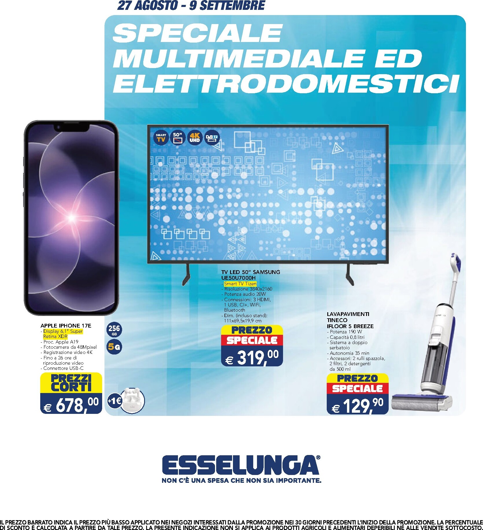 Volantino attuale di Esselunga - Speciale Elettrodomestici valido dal giovedì 27/08/2026 al mercoledì 09/09/2026