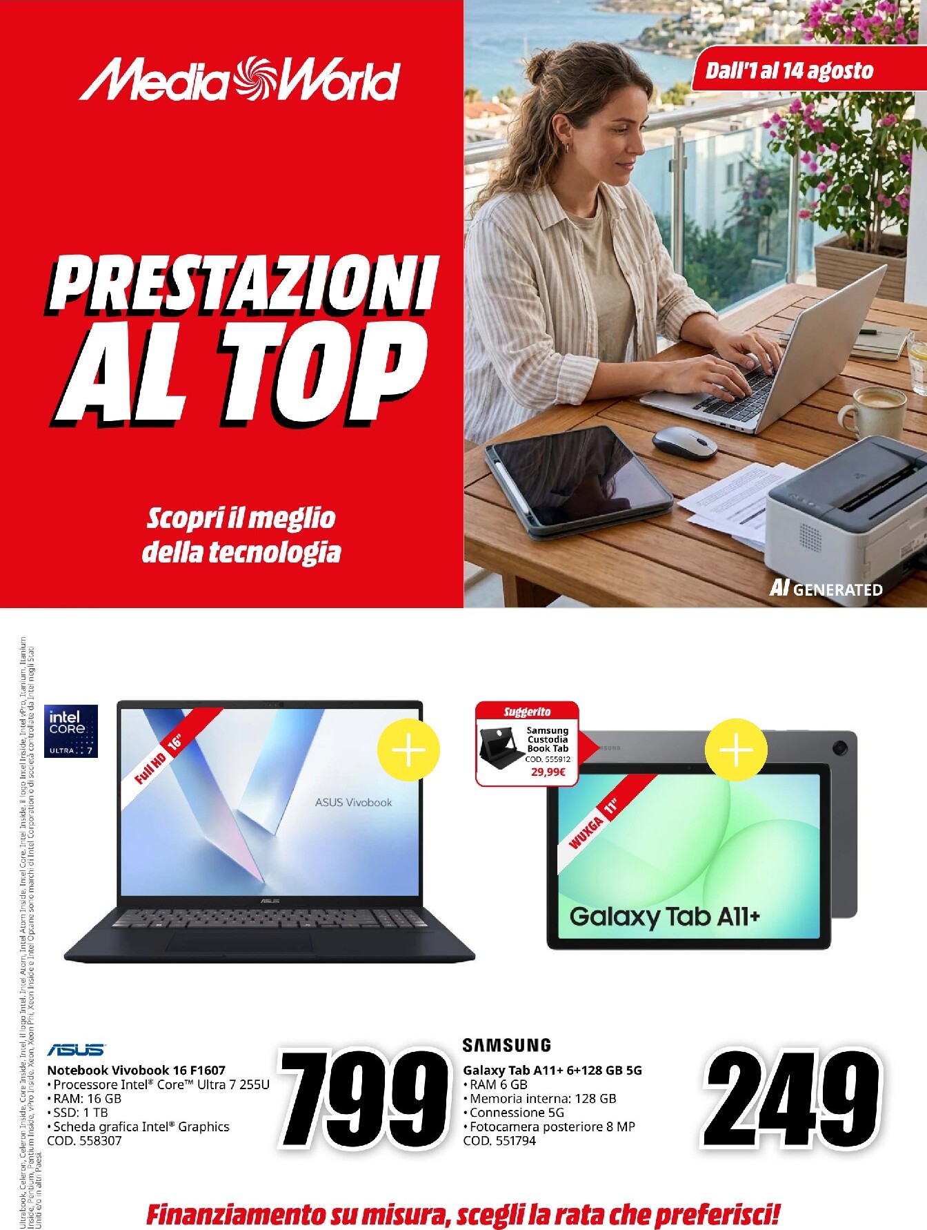 Volantino attuale di Mediaworld valido dal sabato 01/08/2026 al venerdì 14/08/2026