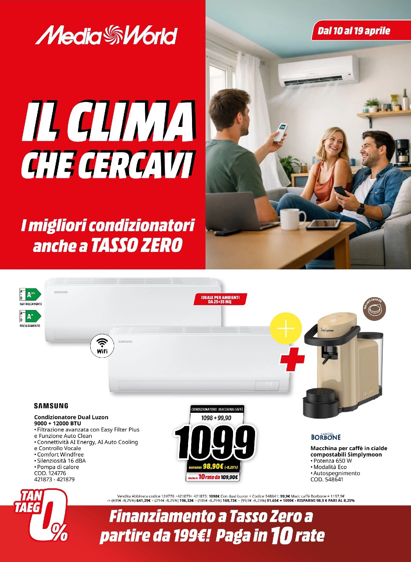 Volantino attuale di Mediaworld - Il Clima Che Cercavi valido dal venerdì 10/04/2026 al domenica 19/04/2026