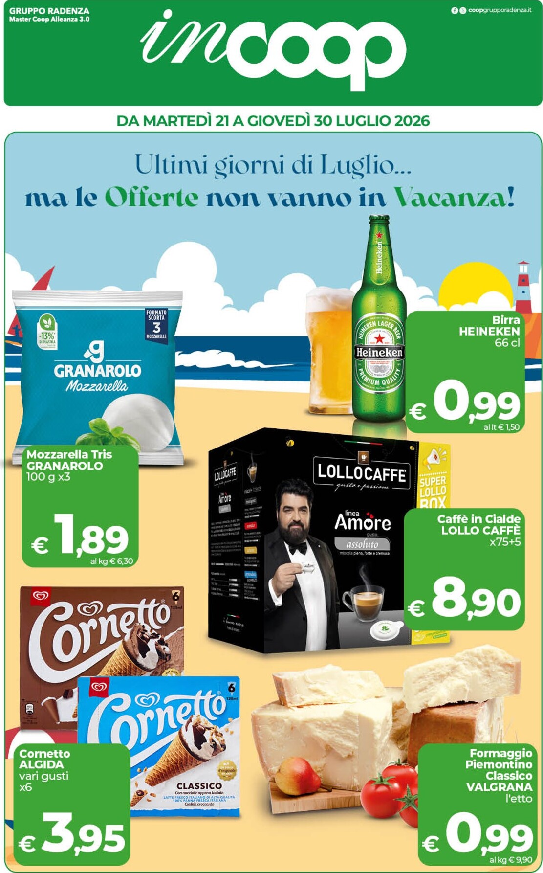 Volantino attuale di inCoop valido dal martedì 21/07/2026 al giovedì 30/07/2026
