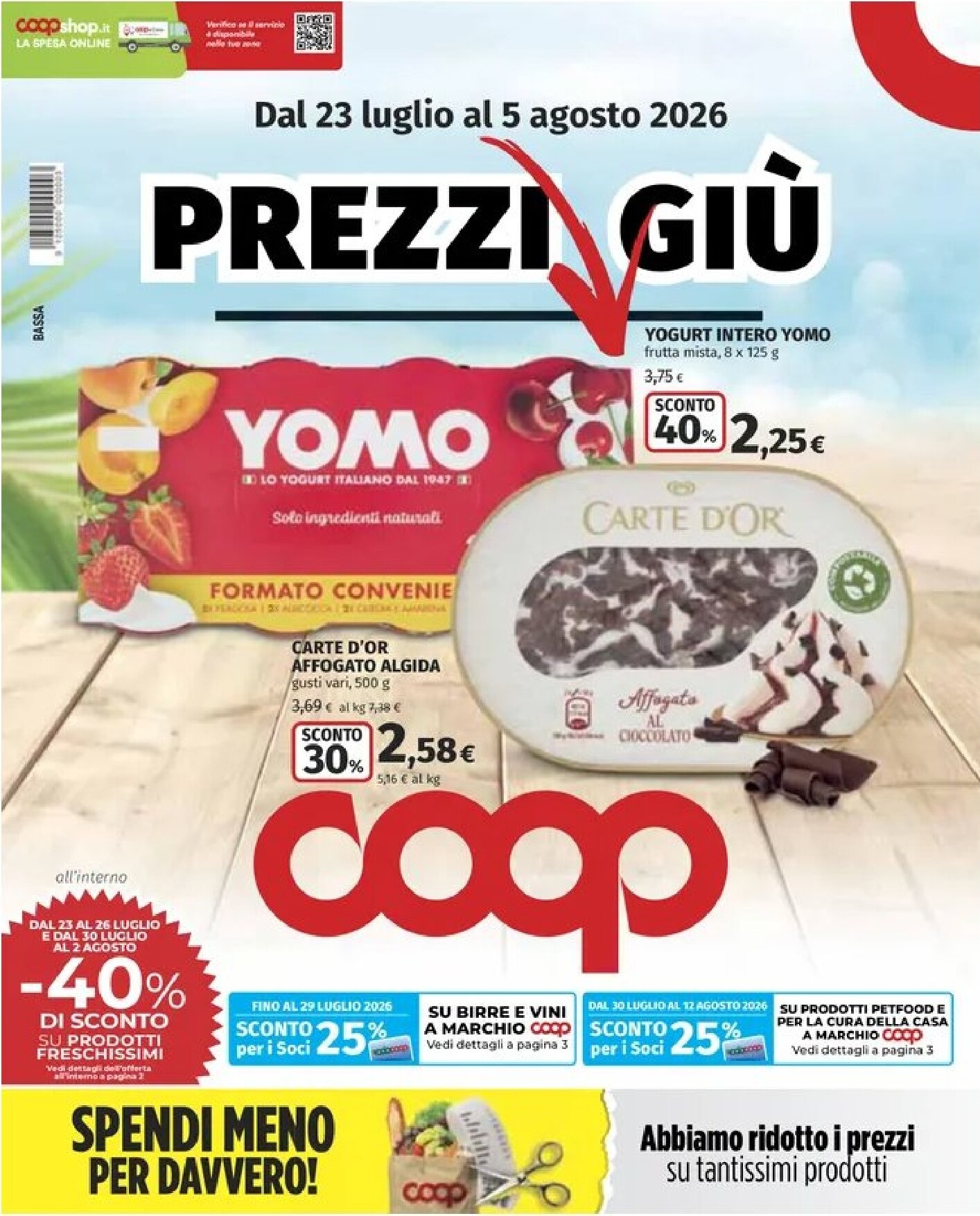 Volantino attuale di Coop valido dal giovedì 23/07/2026 al mercoledì 05/08/2026