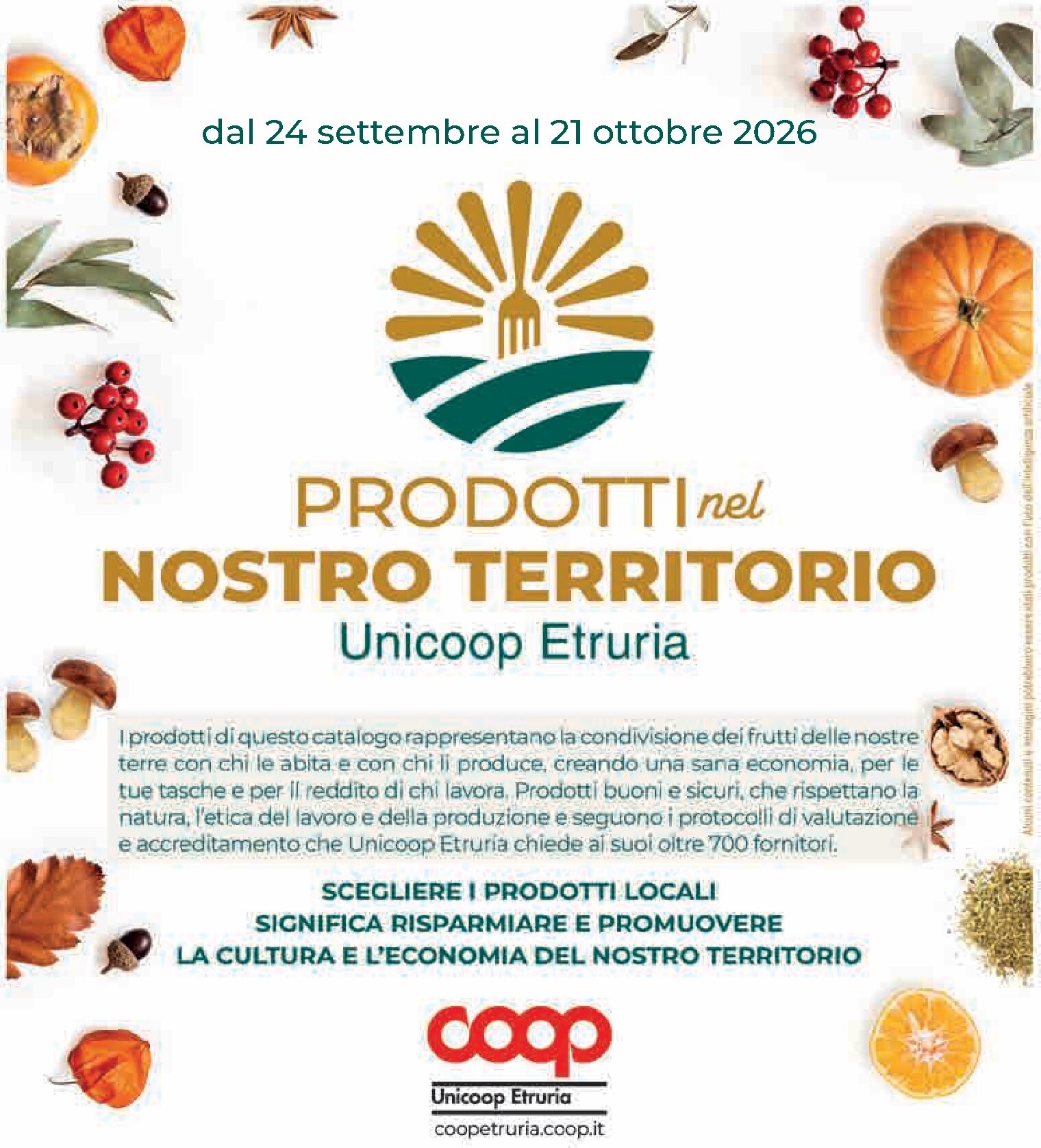 Volantino futuro Coop - Prodotti nel Nostro Territorio valido dal giovedì 24/09/2026 al mercoledì 21/10/2026
