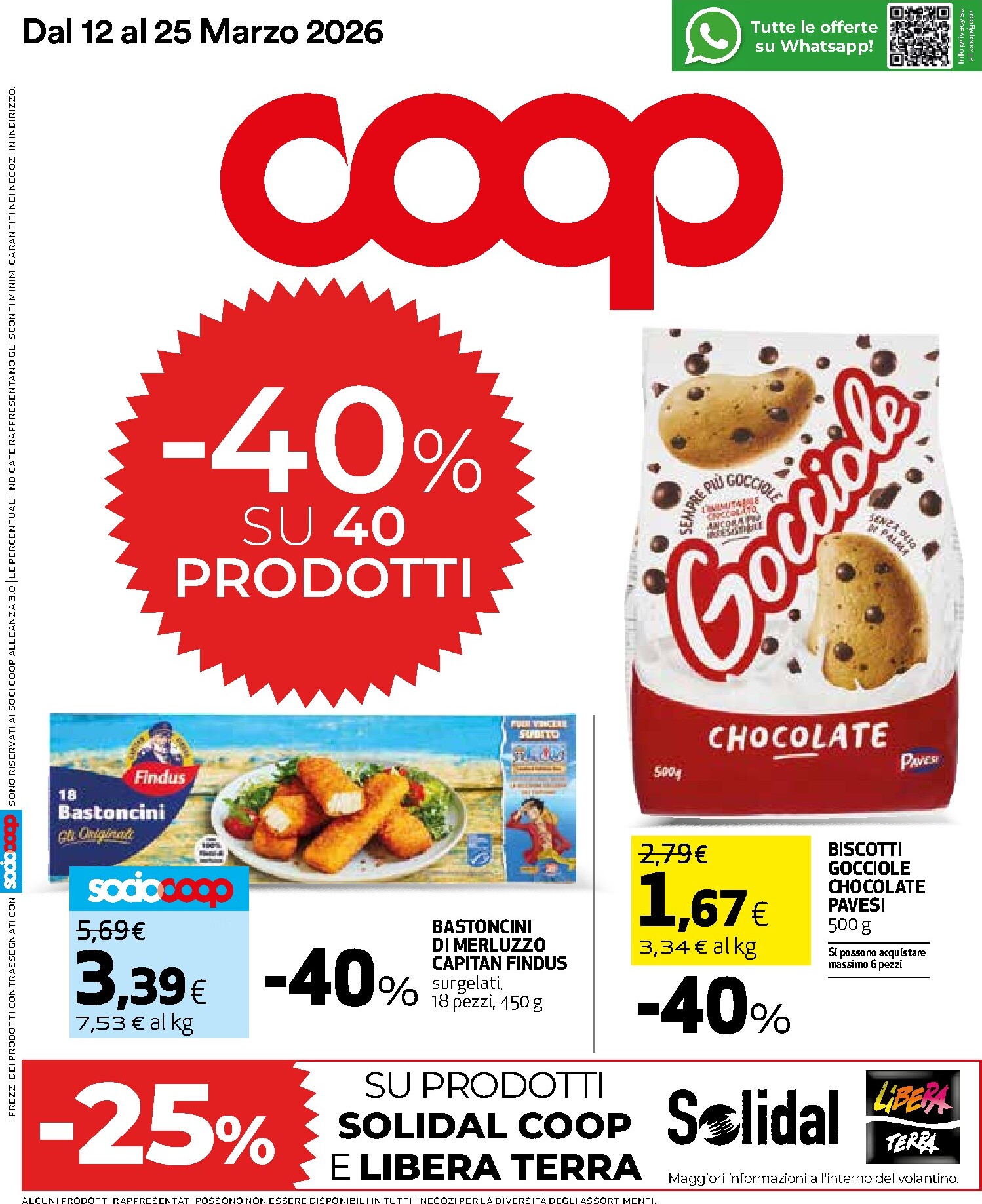 Volantino Coop - -40% valido dal 12/03/2026 al 25/03/2026
