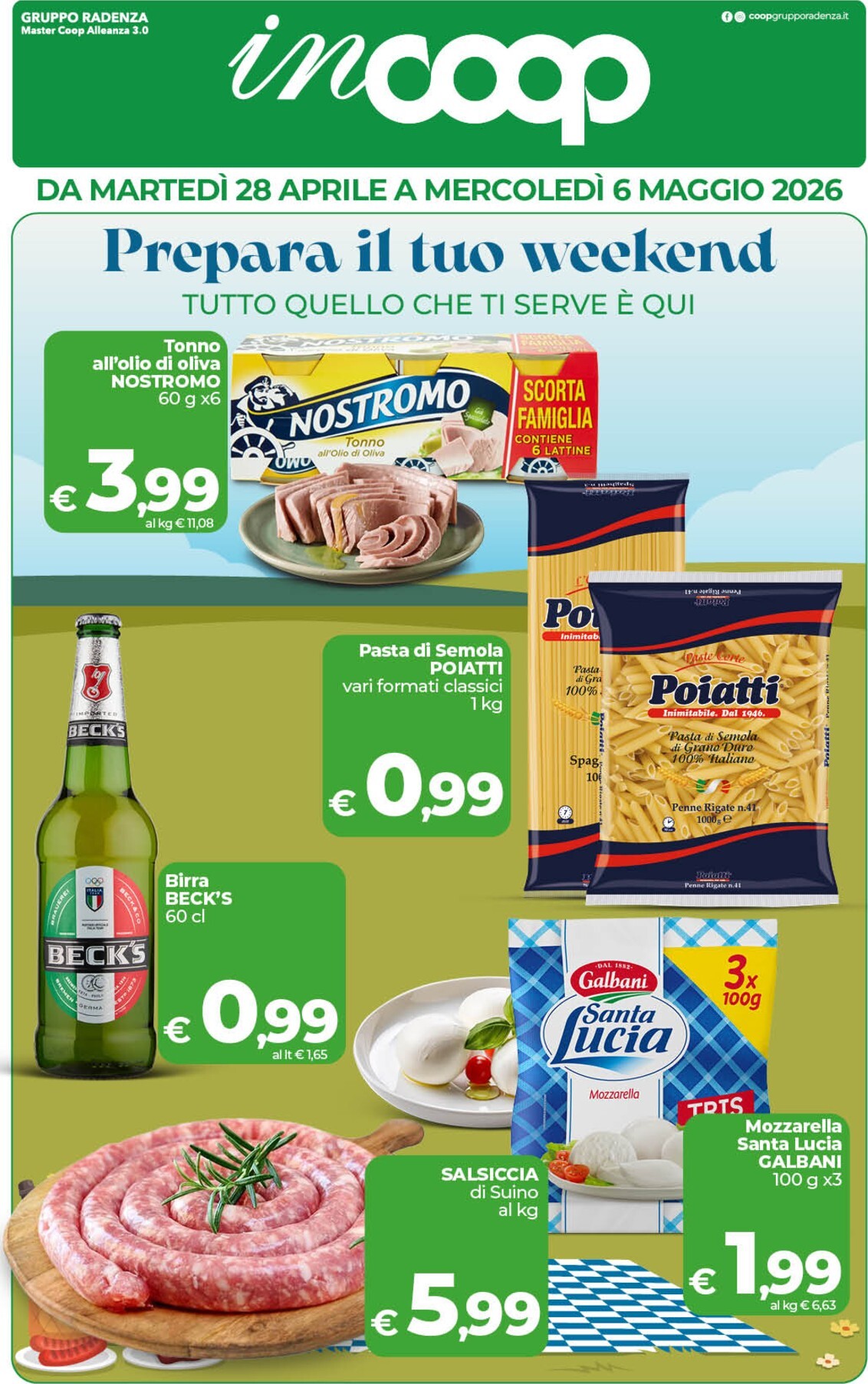 Volantino attuale di inCoop valido dal martedì 28/04/2026 al mercoledì 06/05/2026
