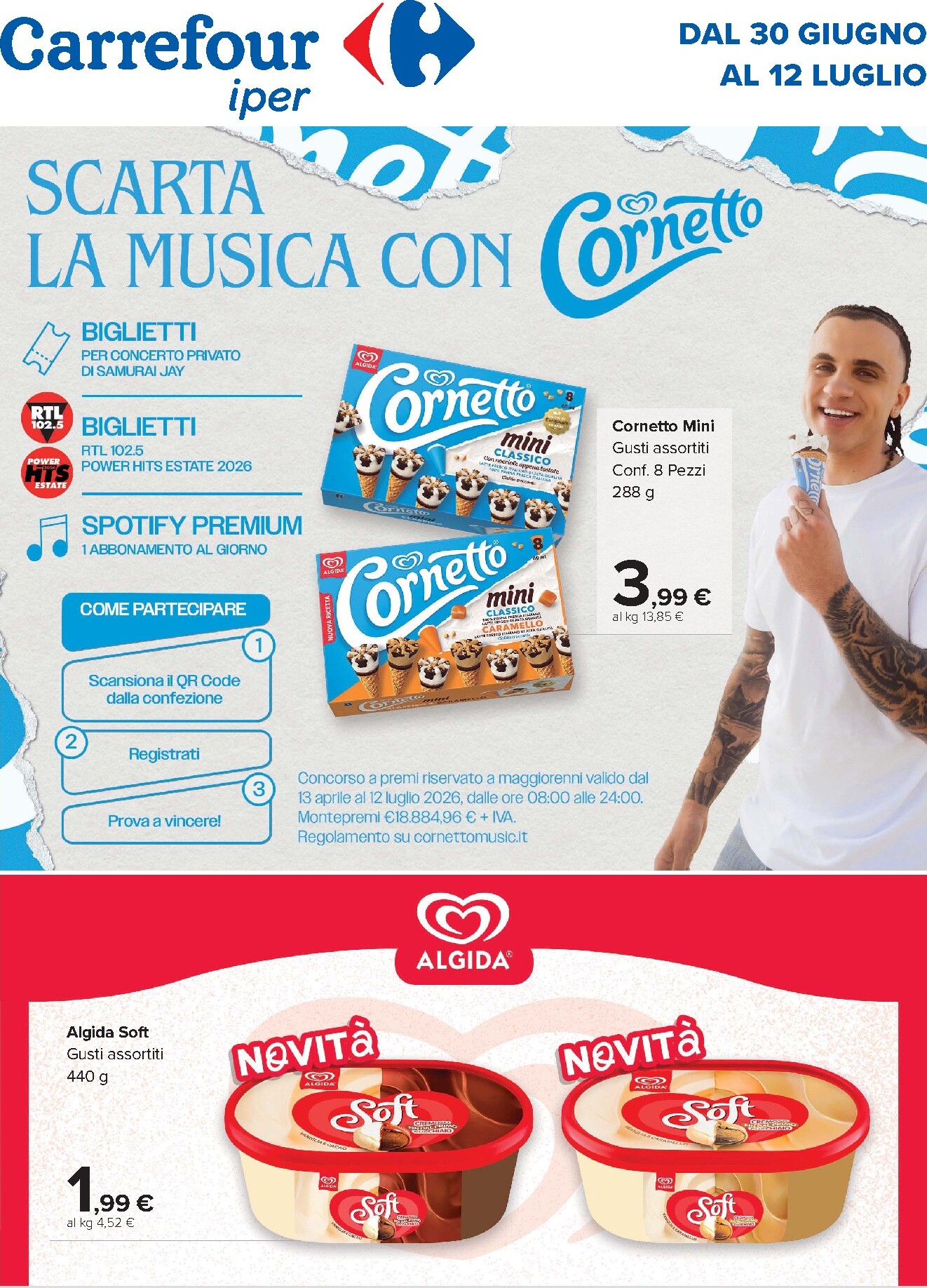 Volantino Carrefour - Speciale Algida per la prossima settimana dal martedì 30/06/2026 al domenica 12/07/2026