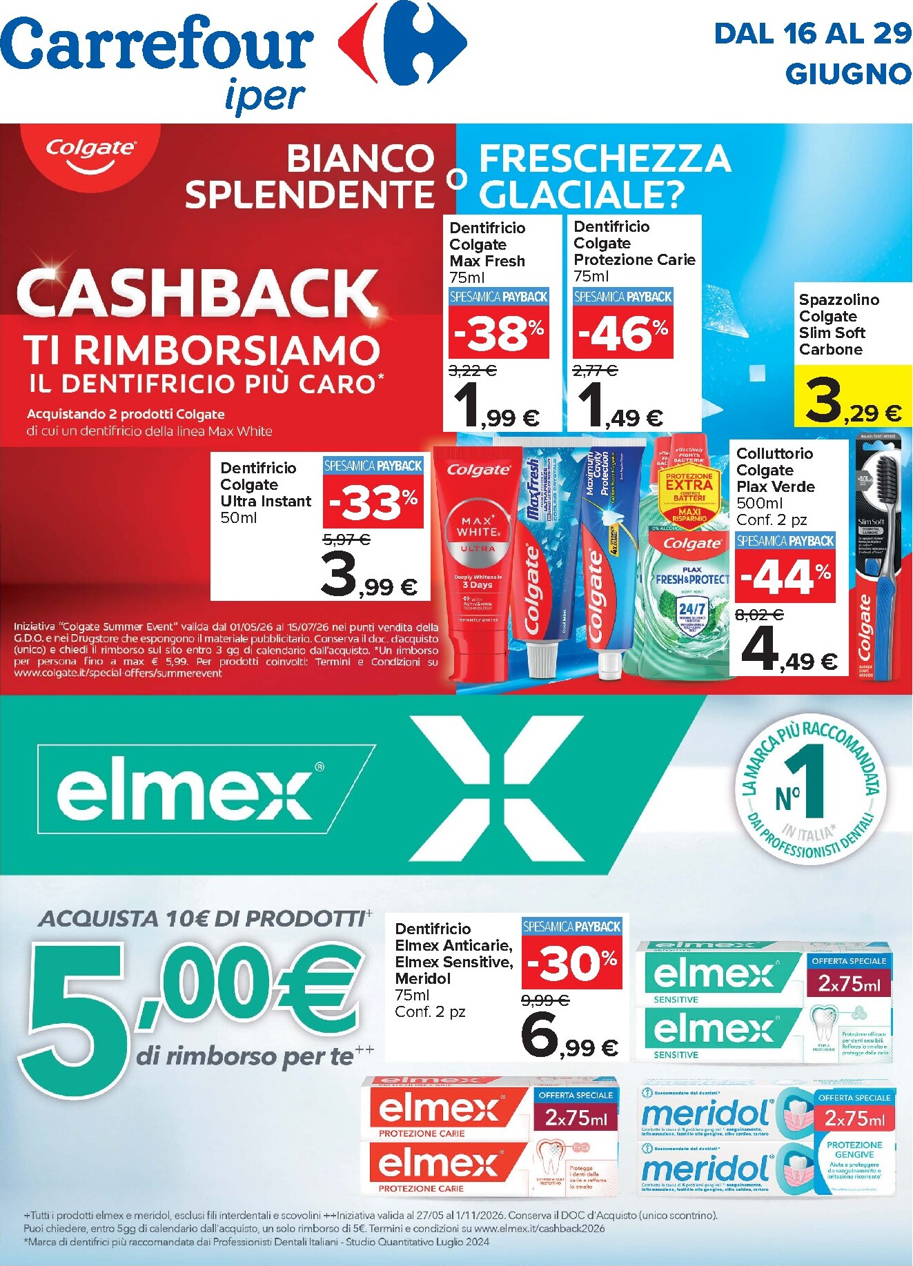 Volantino Carrefour - Speciale Cashback per la prossima settimana dal martedì 16/06/2026 al lunedì 29/06/2026