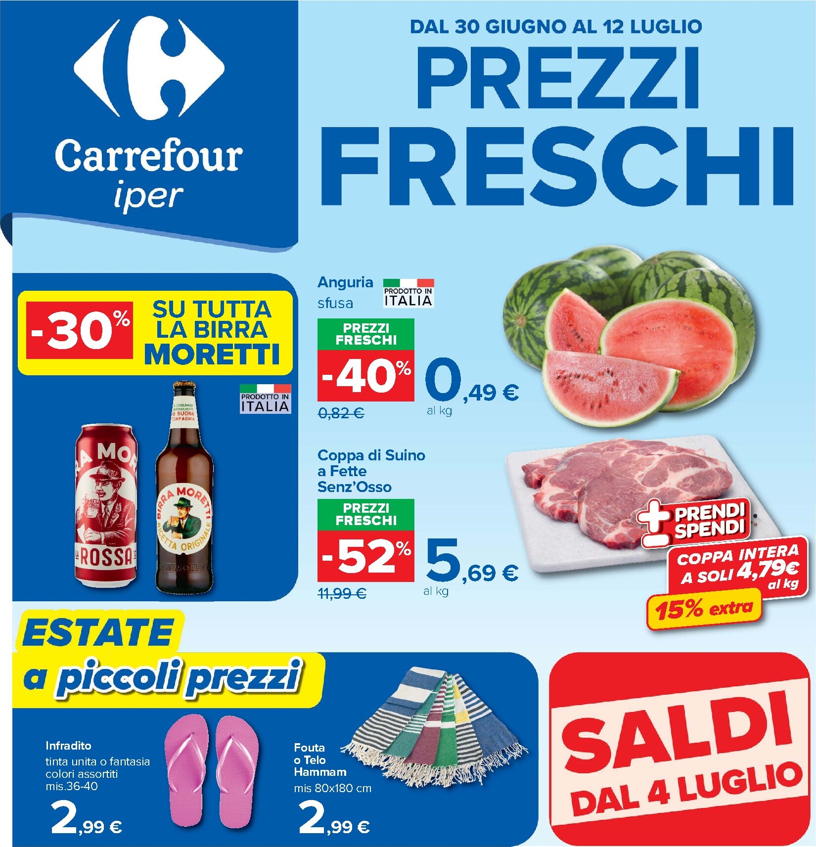 Volantino futuro Carrefour - Prezzi freschi valido dal martedì 30/06/2026 al domenica 12/07/2026