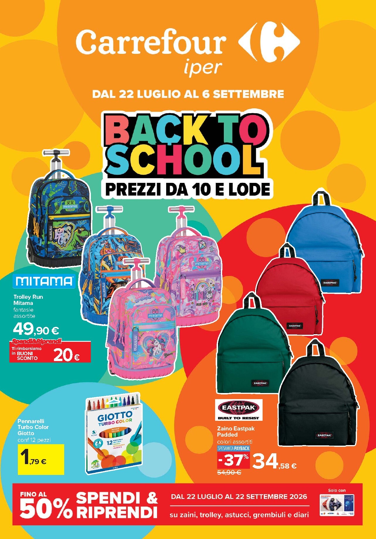 Volantino attuale di Carrefour - Catalogo Scuola valido dal mercoledì 22/07/2026 al domenica 06/09/2026