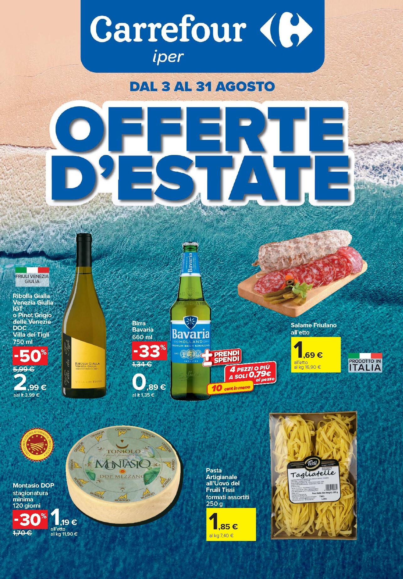 Volantino Carrefour - Offerte d'estate per la prossima settimana dal lunedì 03/08/2026 al lunedì 31/08/2026