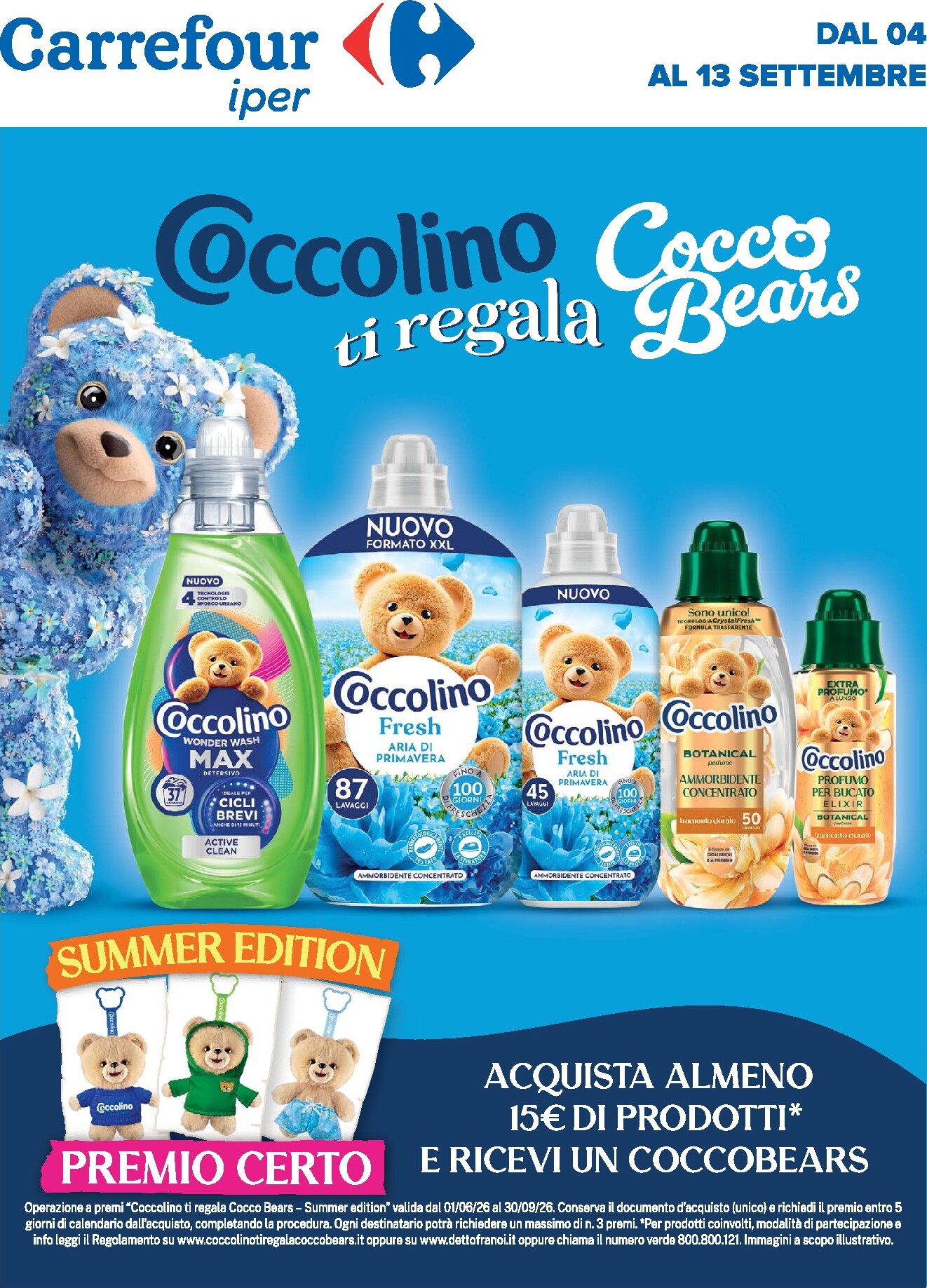 Volantino Carrefour - Speciale coccolino per la prossima settimana dal venerdì 04/09/2026 al domenica 13/09/2026