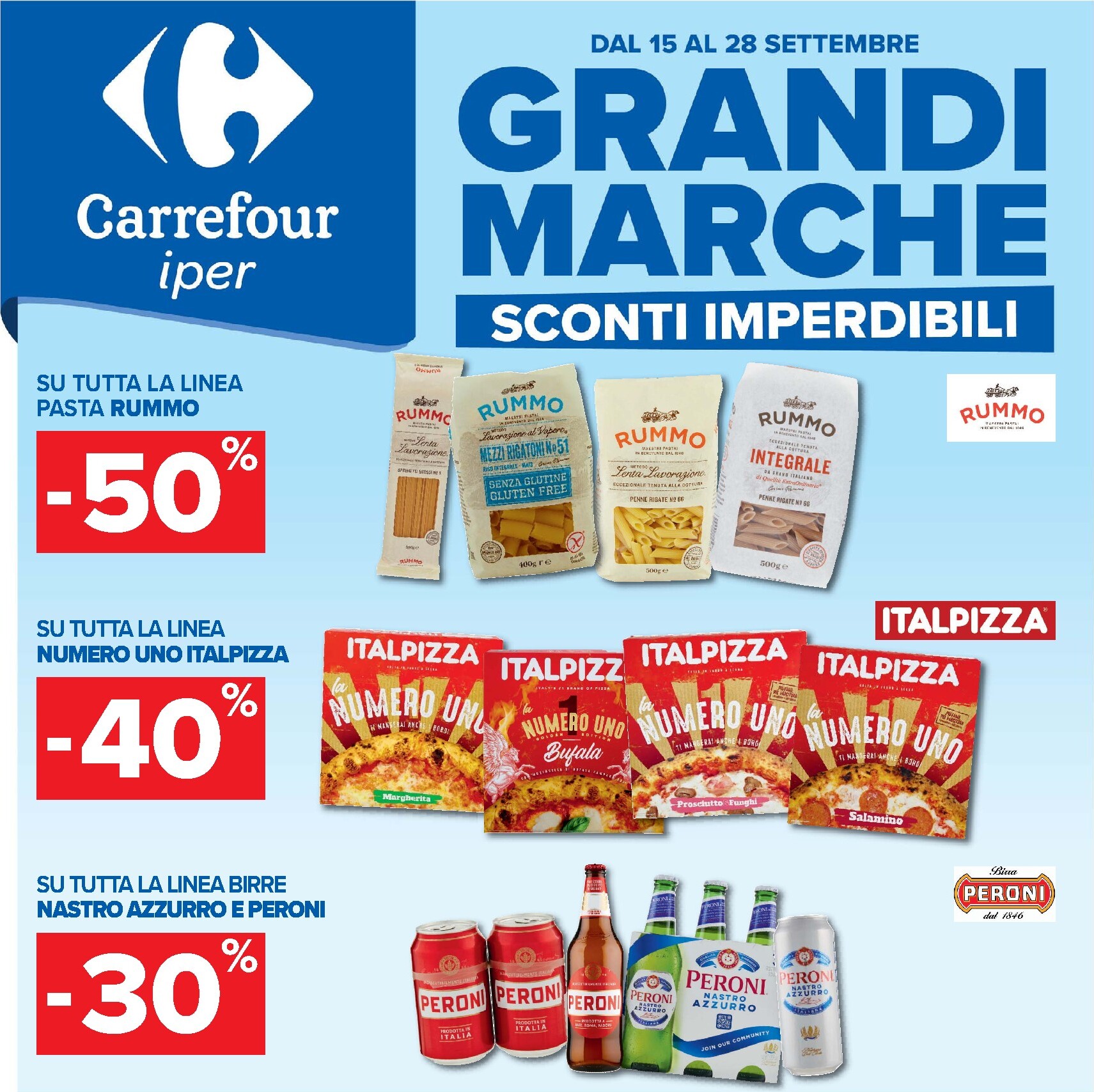 Volantino Carrefour - Grandi Marche per la prossima settimana dal martedì 15/09/2026 al lunedì 28/09/2026