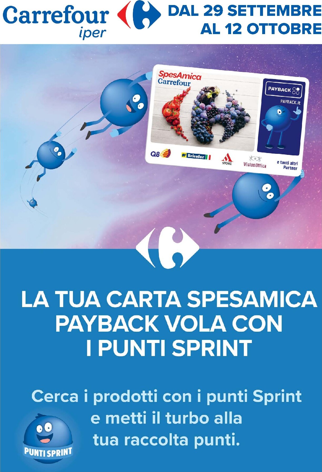 Volantino Carrefour - Punti Sprint Payback per la prossima settimana dal martedì 29/09/2026 al lunedì 12/10/2026