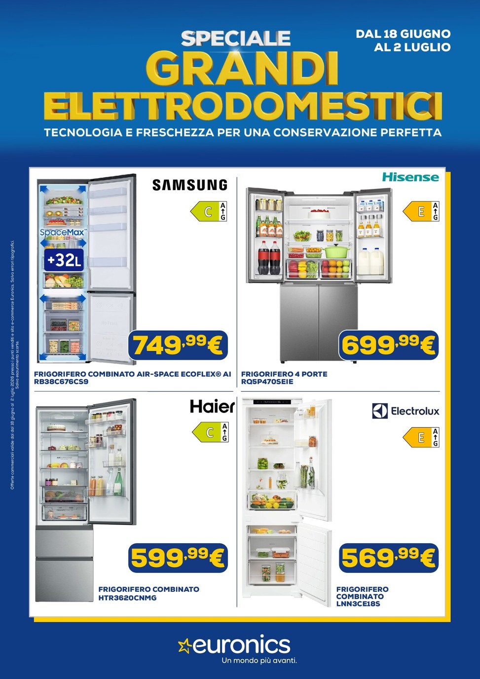 Volantino attuale di Euronics valido dal giovedì 18/06/2026 al giovedì 02/07/2026