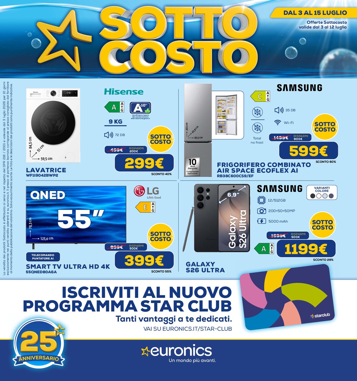 Volantino attuale di Euronics - Sottocosto valido dal venerdì 03/07/2026 al mercoledì 15/07/2026
