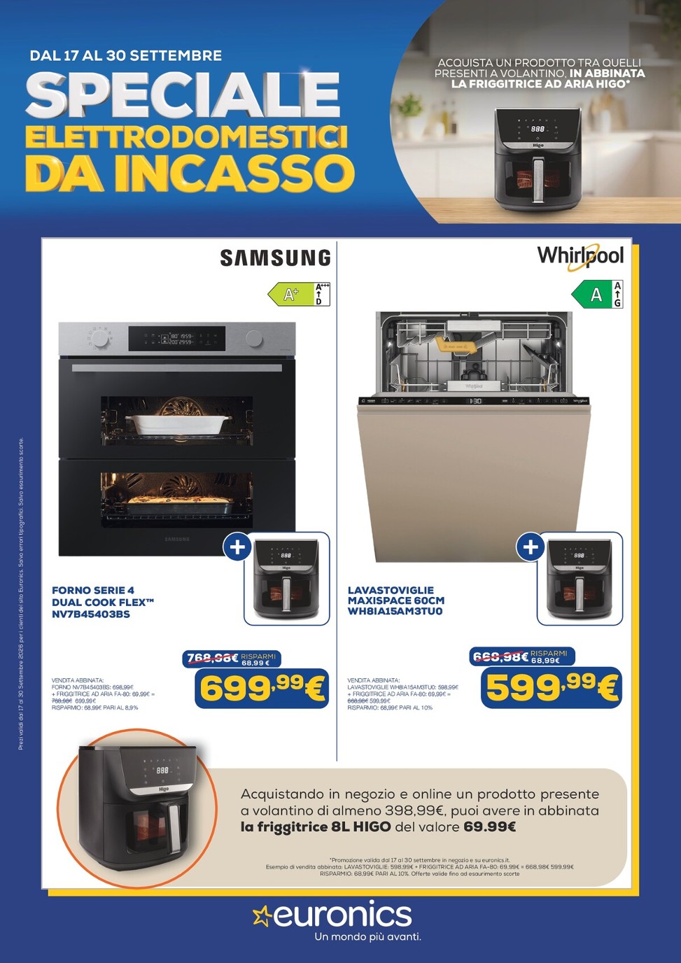 Volantino attuale di Euronics - Elettrodomestici Incasso valido dal giovedì 17/09/2026 al mercoledì 30/09/2026