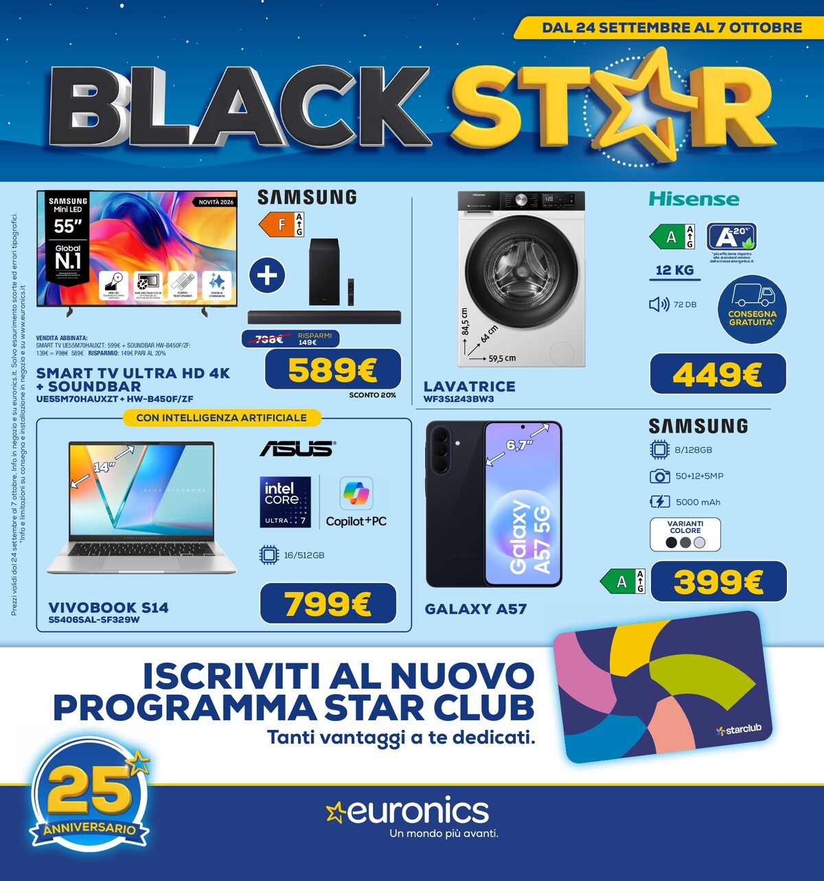 Volantino attuale di Euronics valido dal giovedì 24/09/2026 al mercoledì 07/10/2026