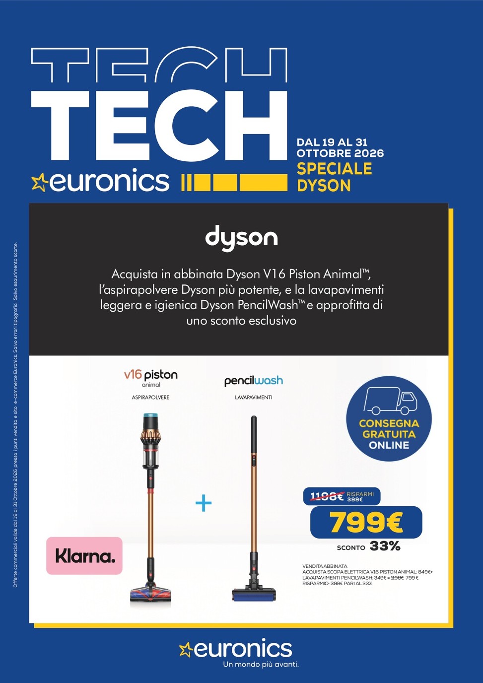 Volantino attuale di Euronics - Speciale Dyson valido dal lunedì 19/10/2026 al sabato 31/10/2026