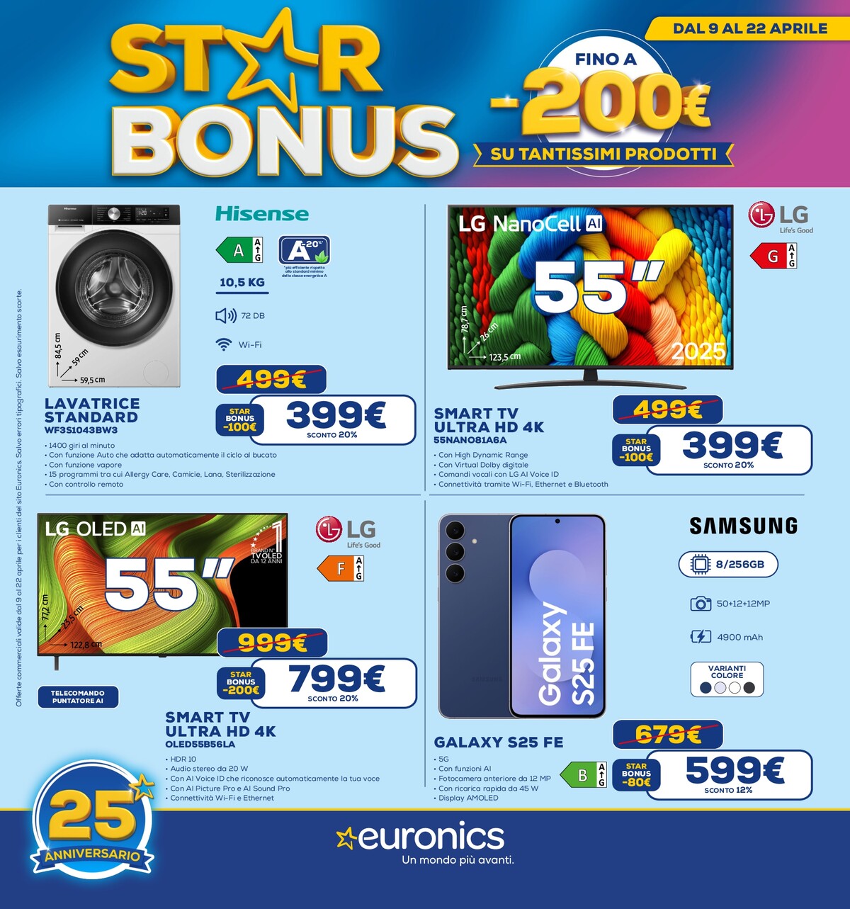 Volantino attuale di Euronics - Star Bonus valido dal giovedì 09/04/2026 al mercoledì 22/04/2026