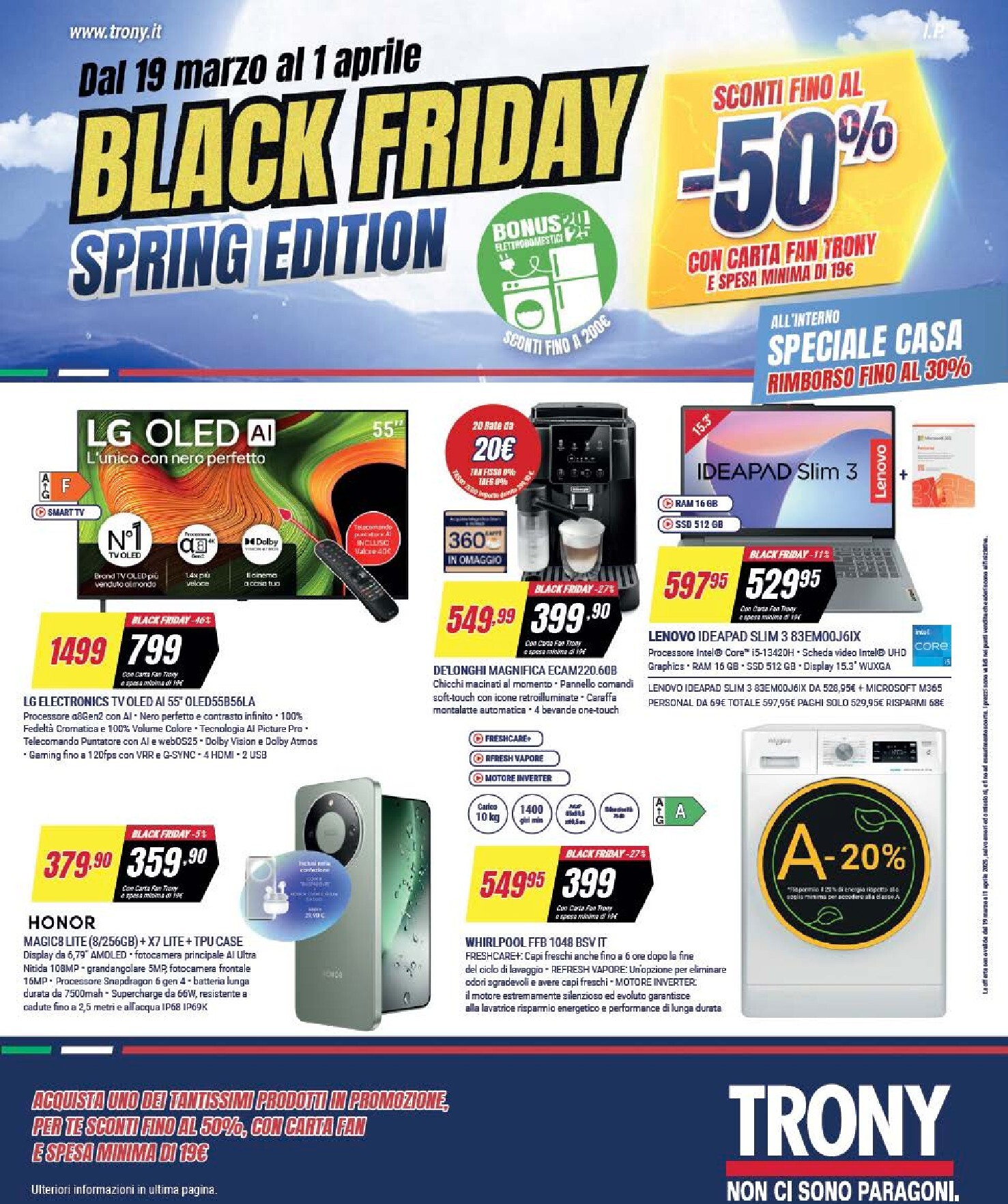 Volantino Trony - Black Friday valido dal 19/03/2026 al 01/04/2026