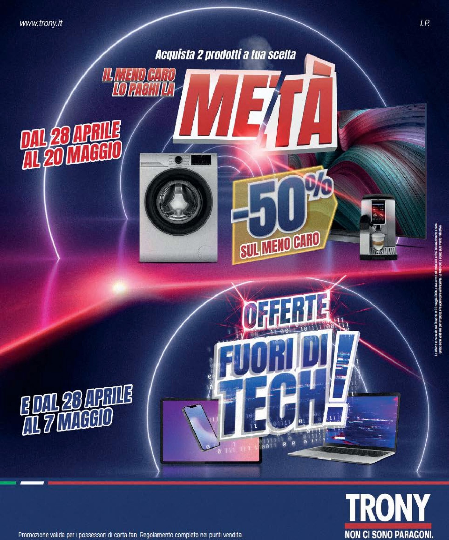 Volantino attuale di Trony valido dal martedì 28/04/2026 al mercoledì 20/05/2026