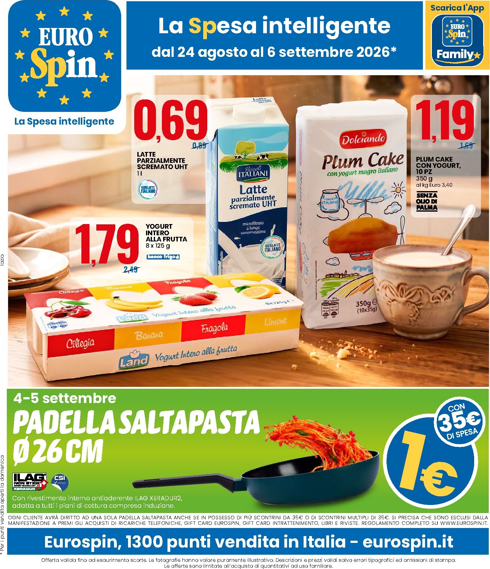 Volantino Eurospin per la prossima settimana dal lunedì 24/08/2026 al domenica 06/09/2026