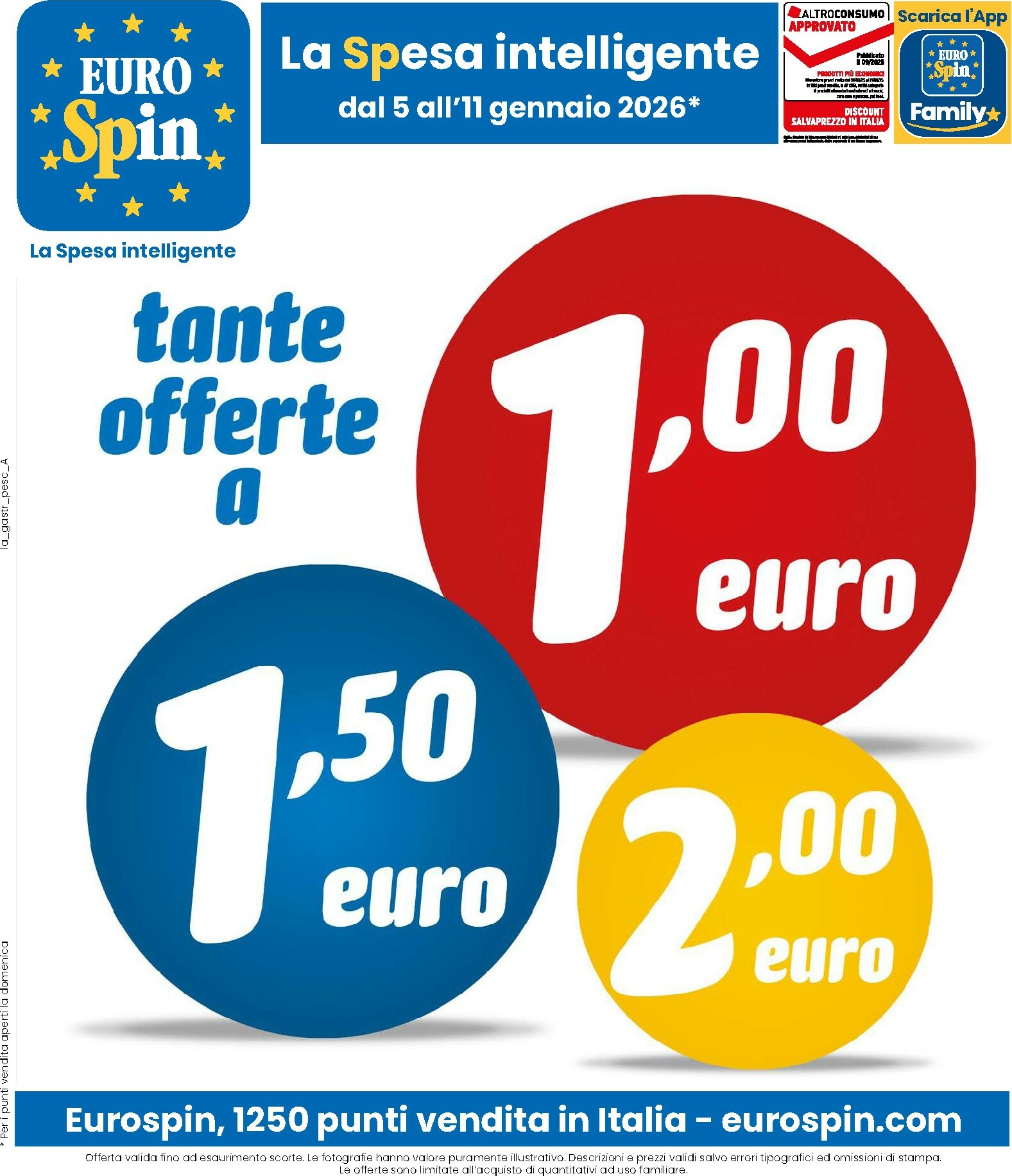 Volantino Eurospin valido dal 05/01 al 11/01