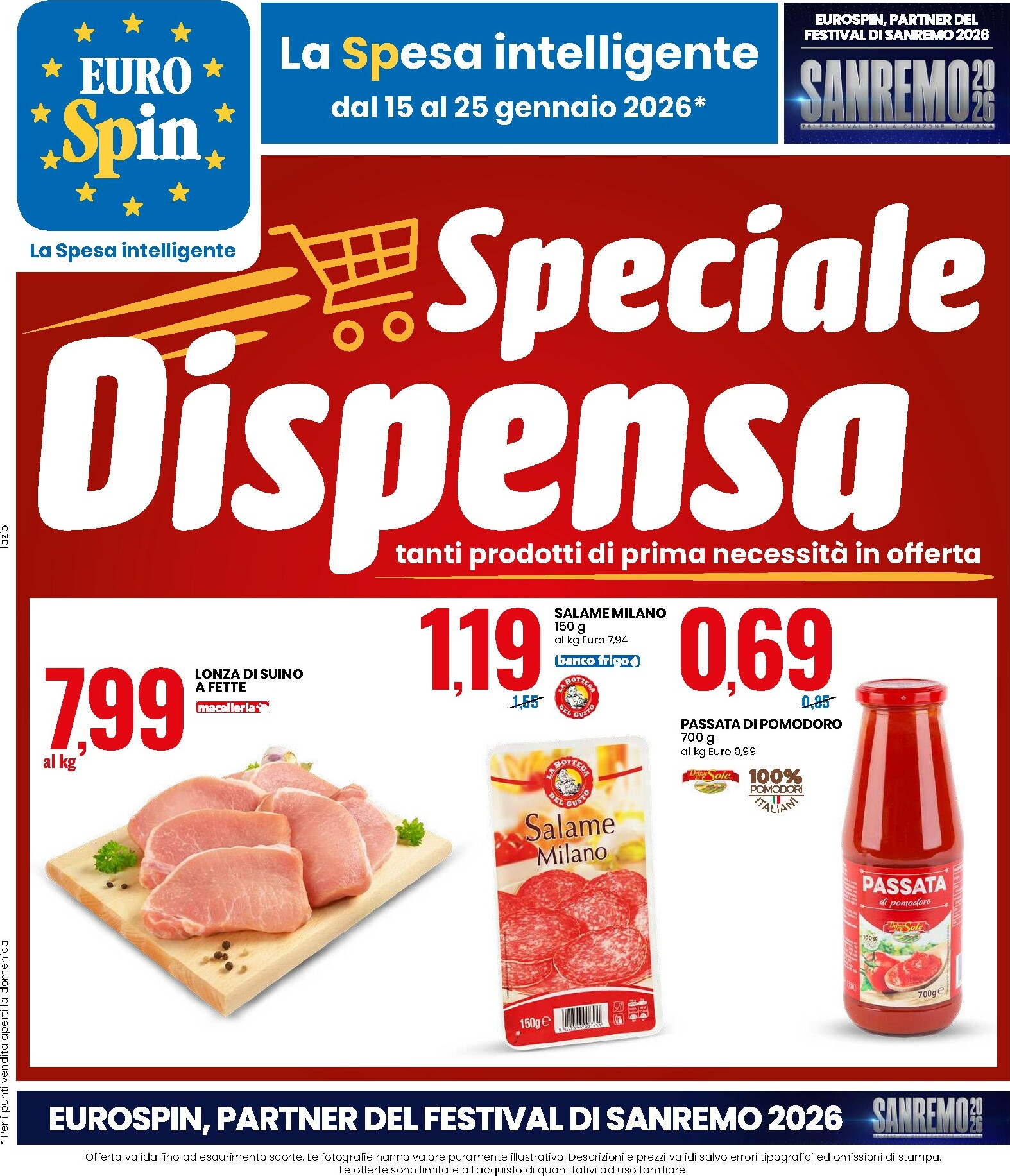 Volantino Eurospin valido dal 15/01 al 25/01