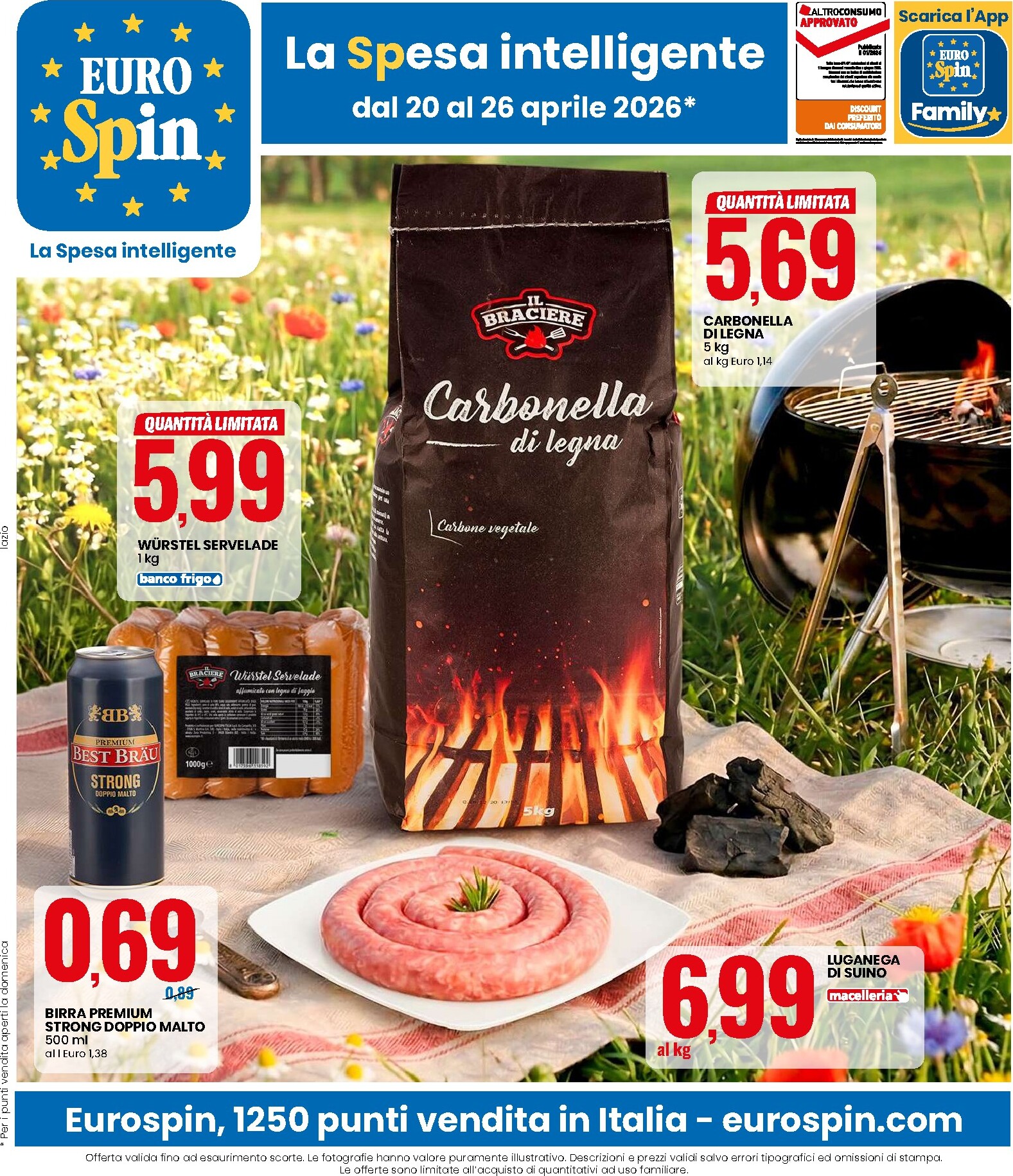 Volantino Eurospin per la prossima settimana dal lunedì 20/04/2026 al domenica 26/04/2026