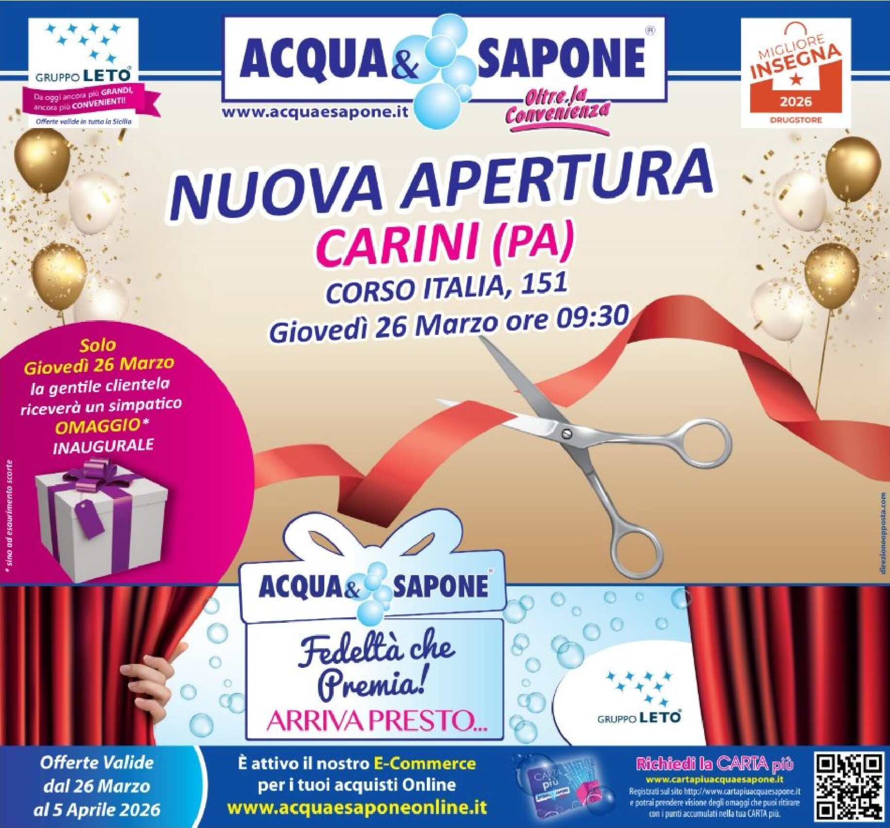 Volantino Acqua e Sapone - Carini valido dal 26/03/2026 al 05/04/2026